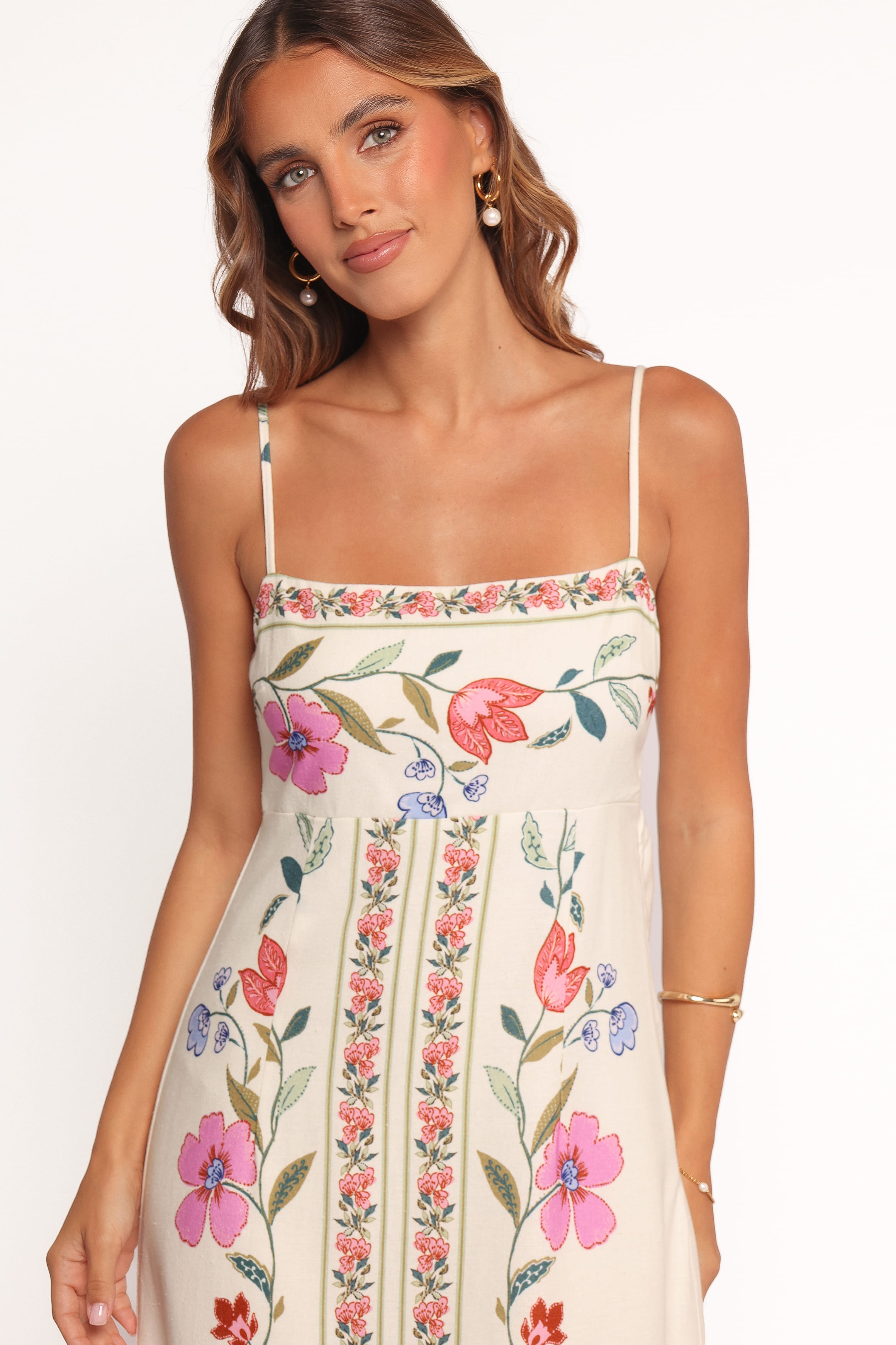 Petal and Pup USA DRESSES Vesta Midi Dress - Pink Multi