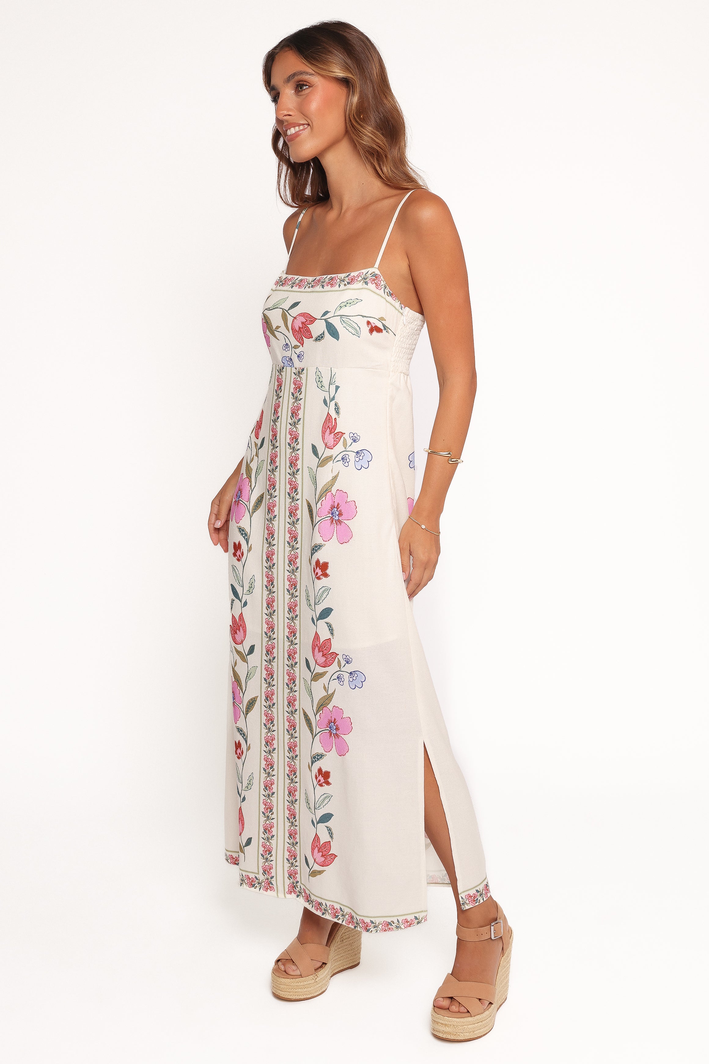 Petal and Pup USA DRESSES Vesta Midi Dress - Pink Multi