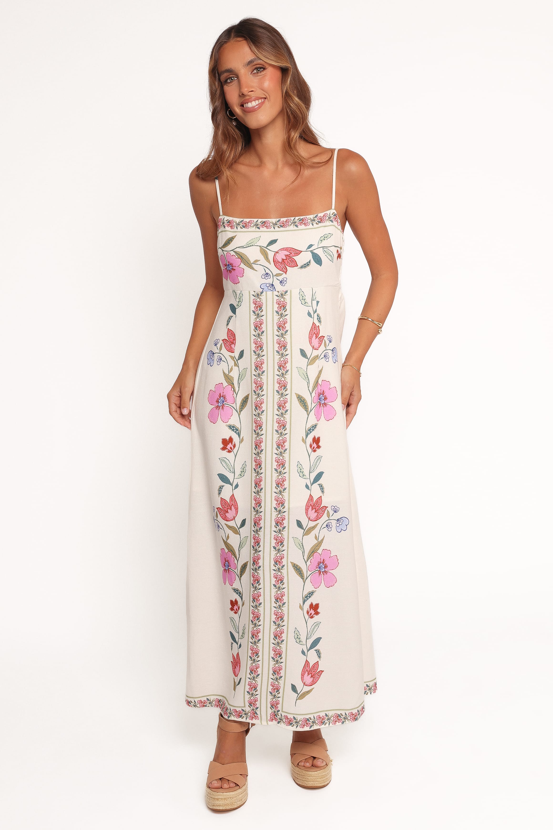 Petal and Pup USA DRESSES Vesta Midi Dress - Pink Multi