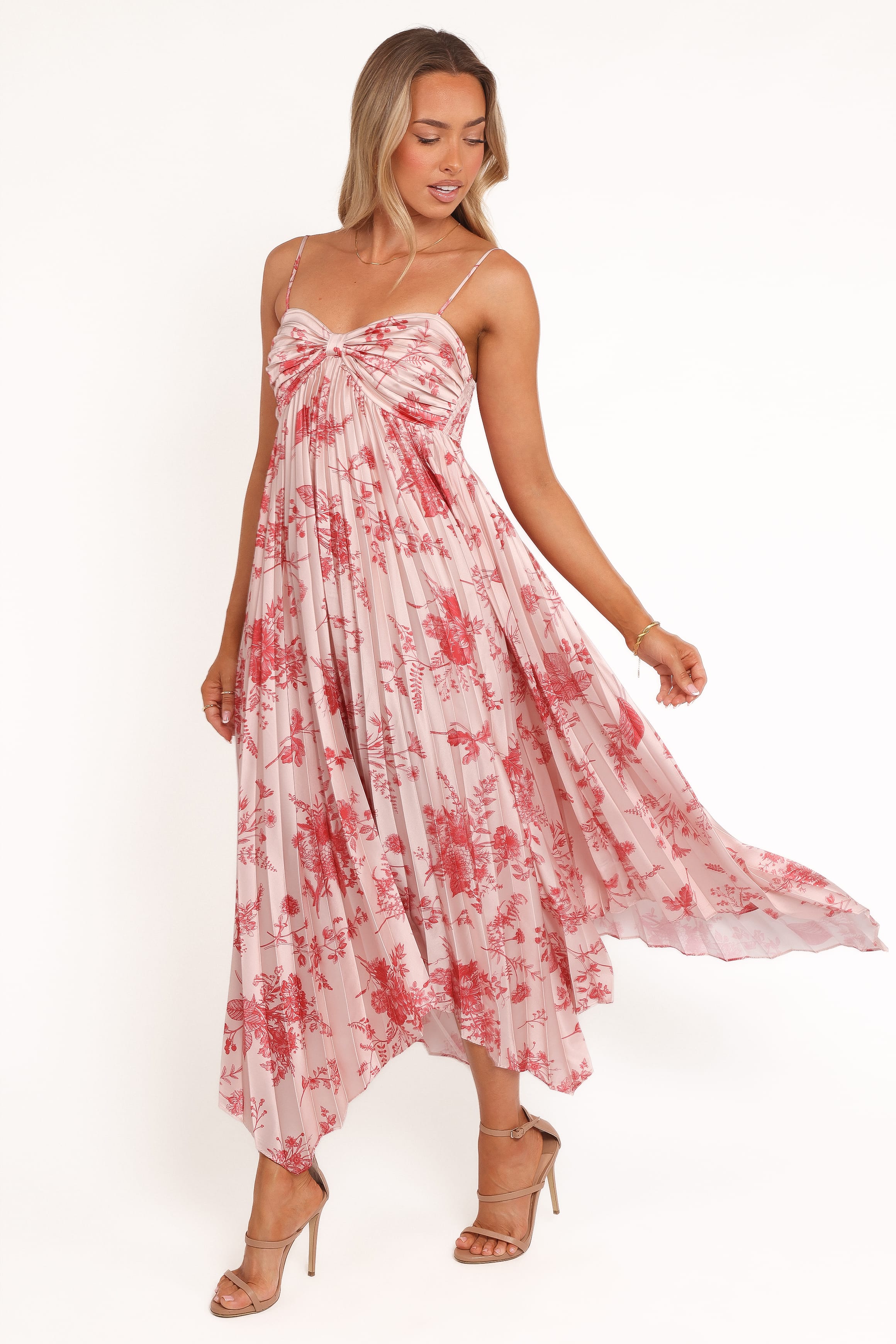 Petal and Pup USA DRESSES Vikki Dress - Red Floral