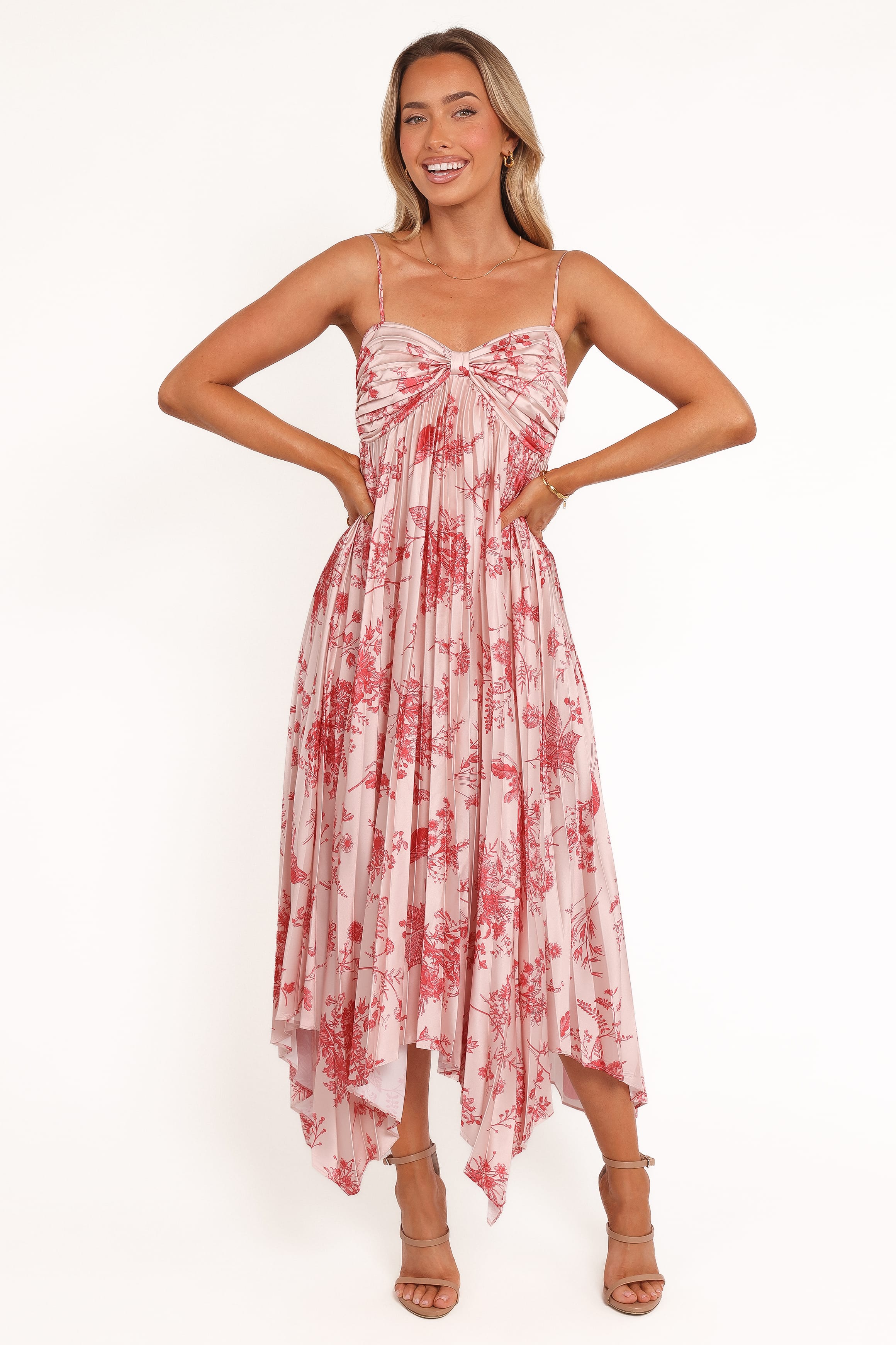 Petal and Pup USA DRESSES Vikki Dress - Red Floral