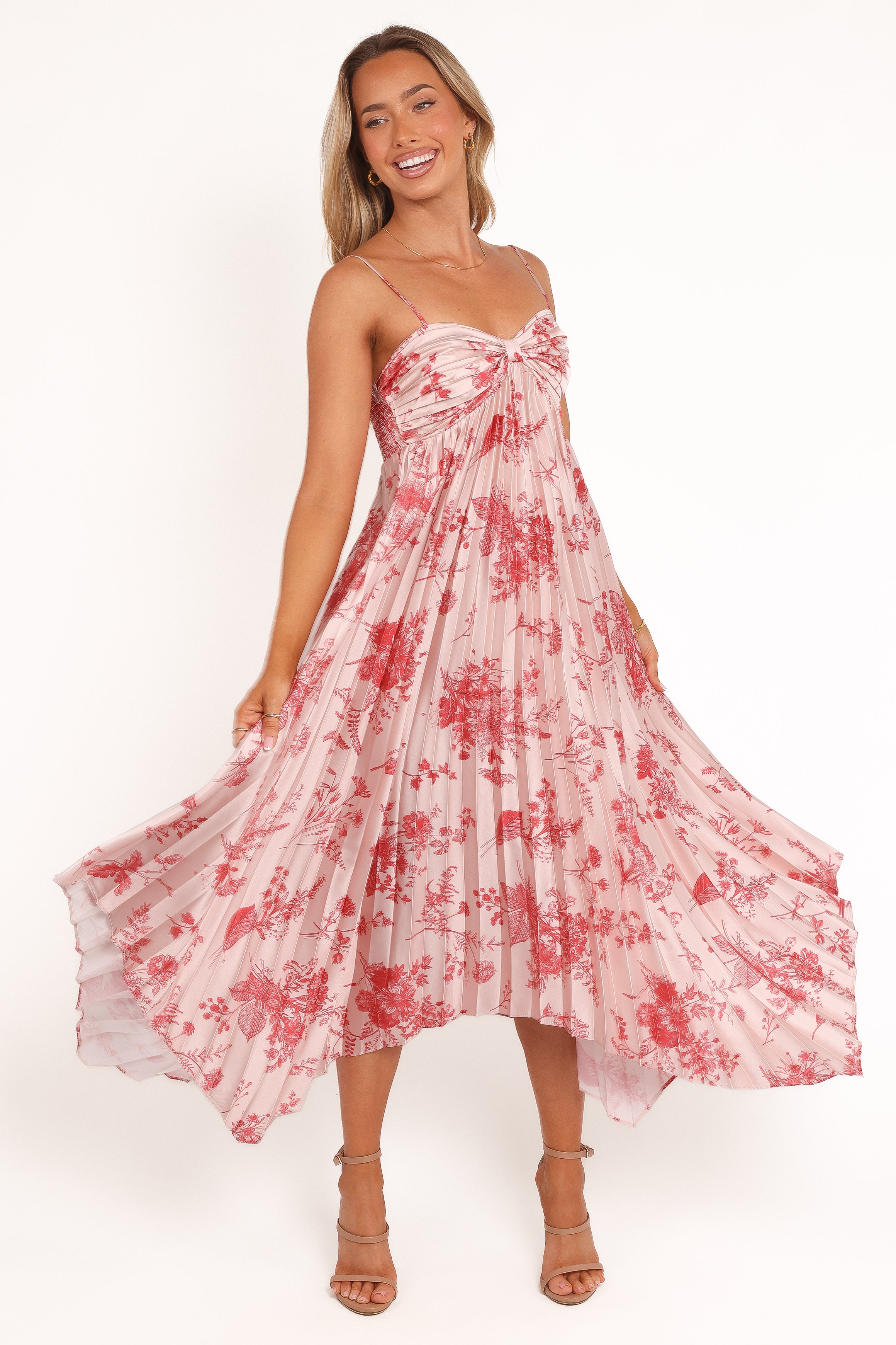 Petal and Pup USA DRESSES Vikki Dress - Red Floral