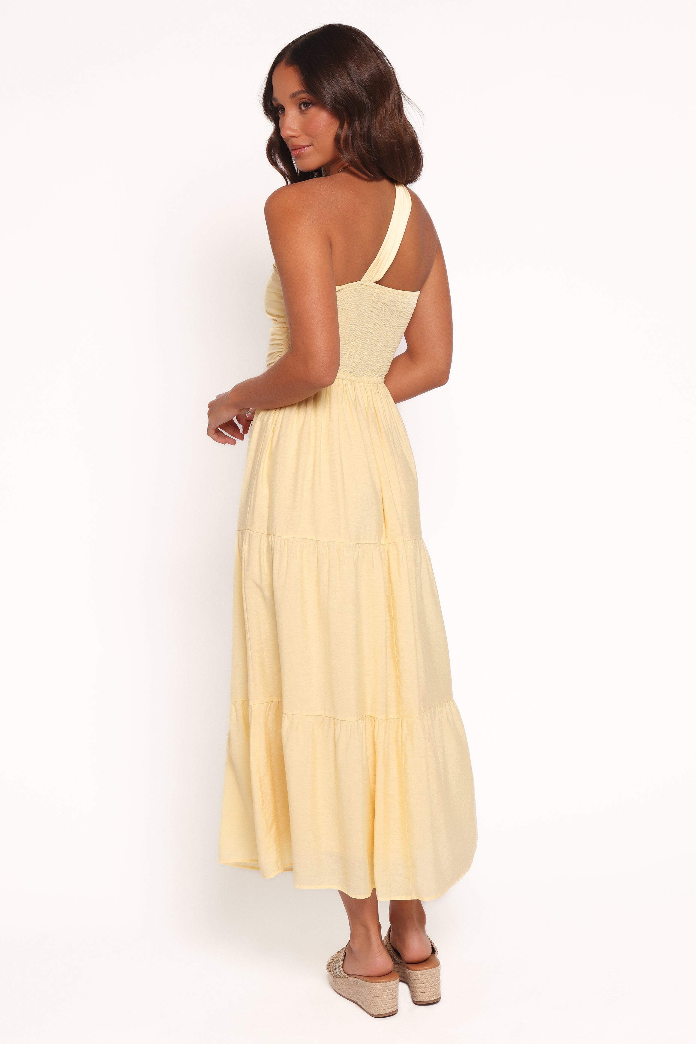 Petal and Pup USA DRESSES Vinny One Shoulder Maxi Dress - Yellow