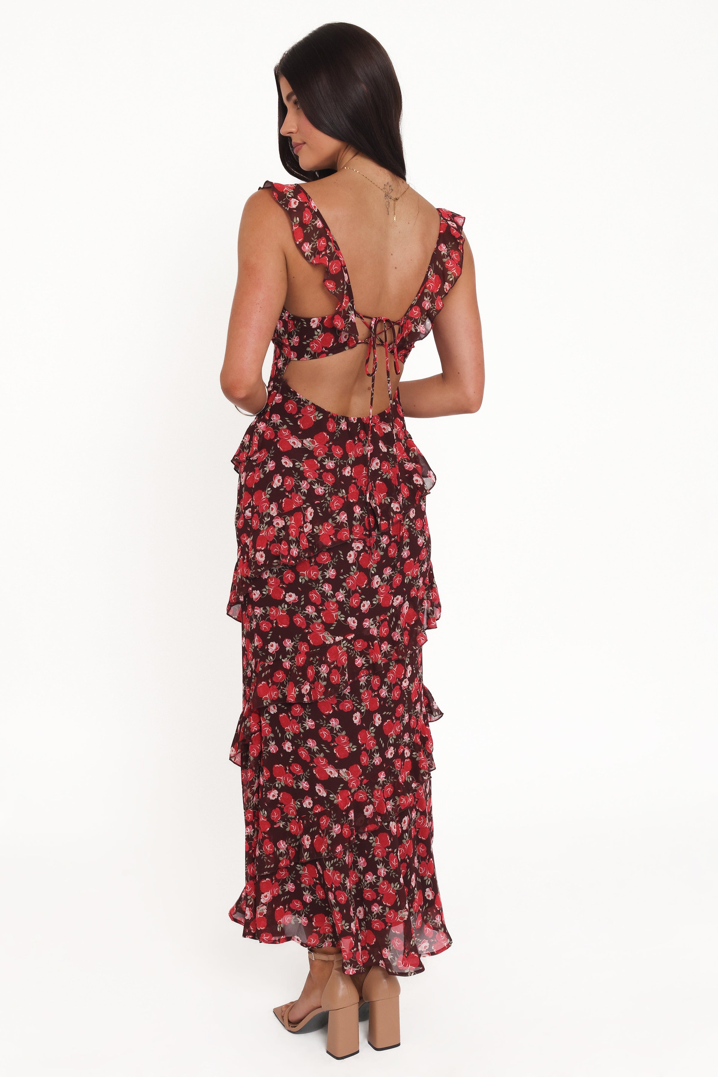 Petal and Pup USA DRESSES Virginia Maxi Dress - Brown Floral