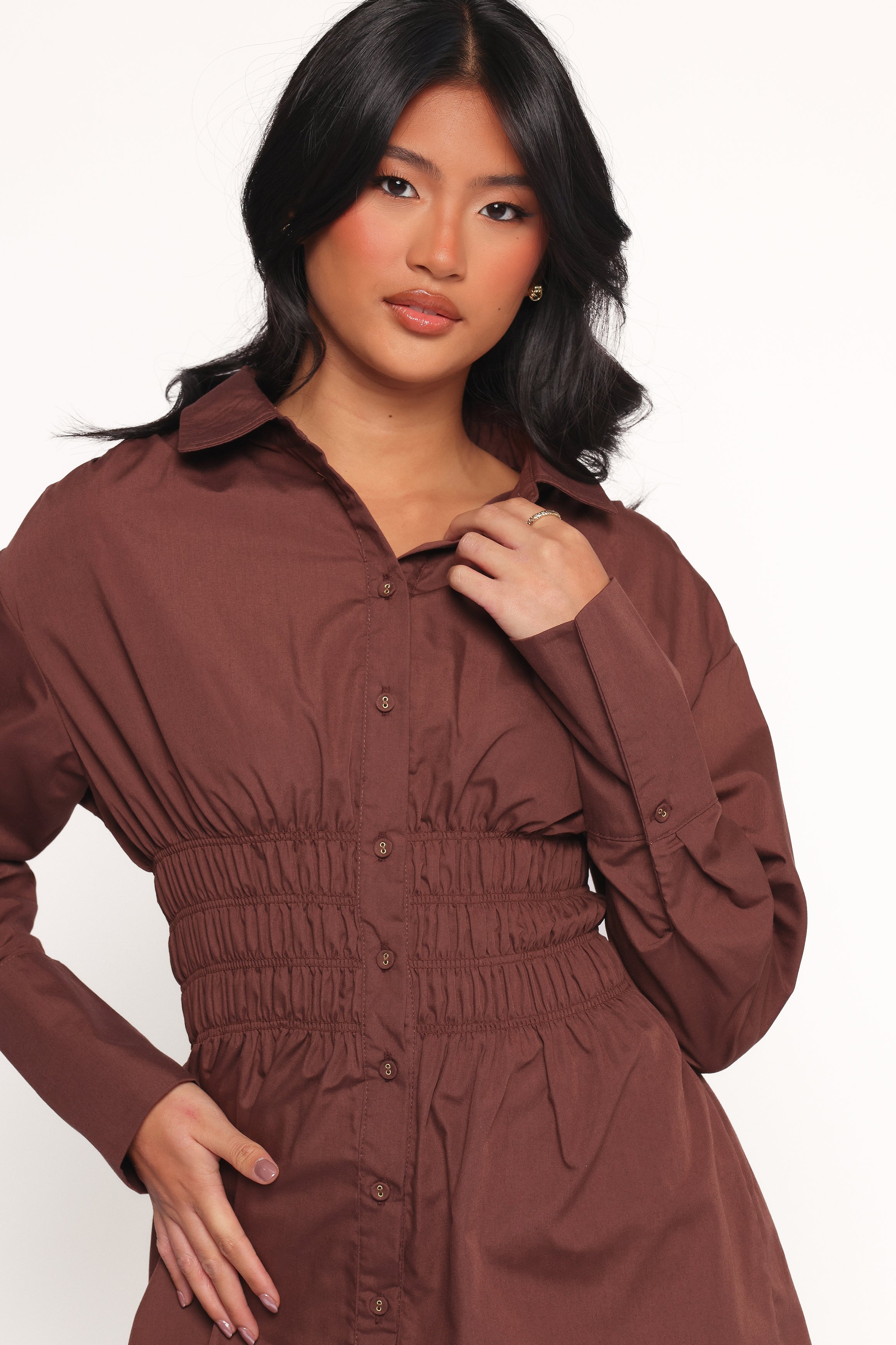 Petal and Pup USA DRESSES Wallace Mini Dress - Chocolate