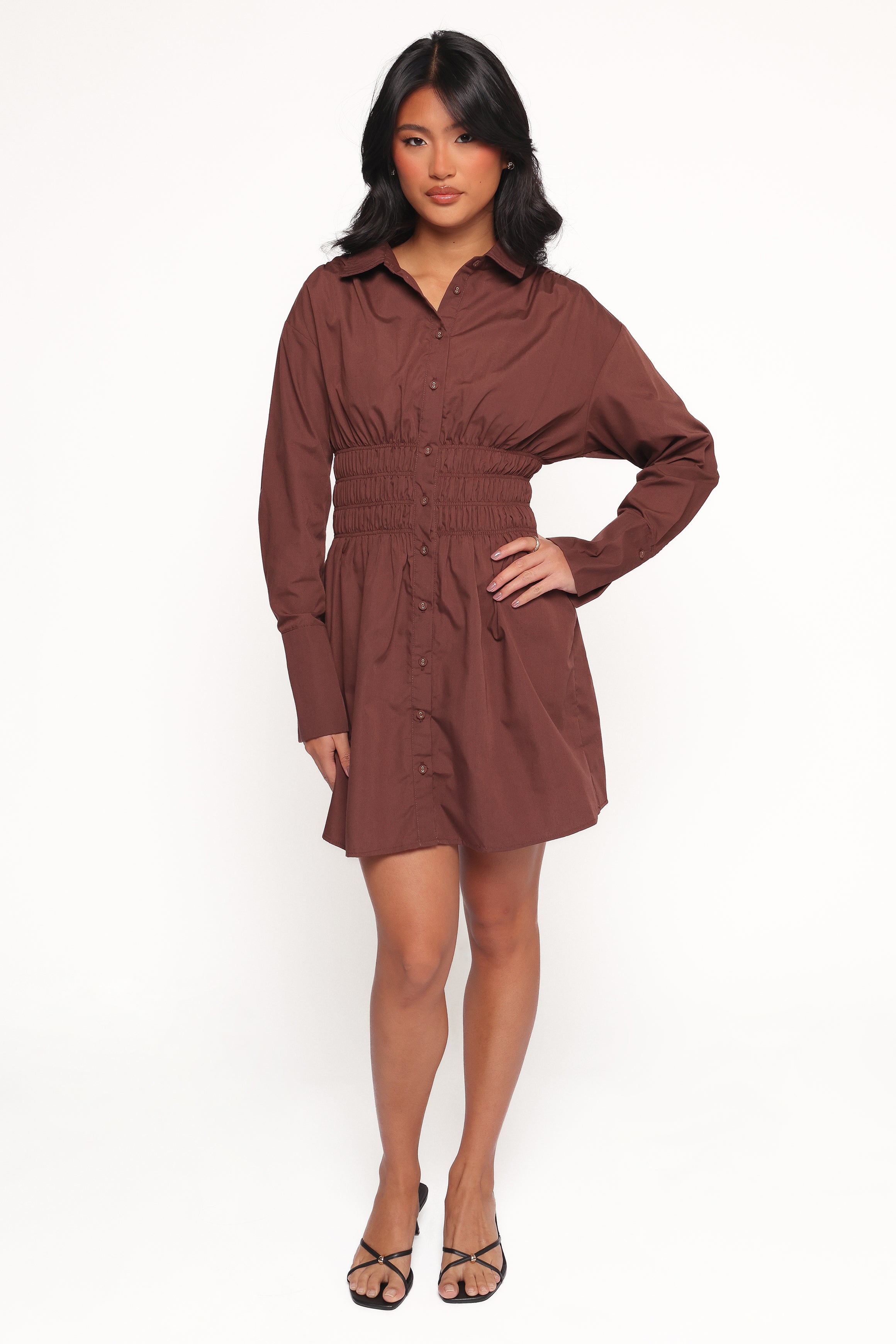 Petal and Pup USA DRESSES Wallace Mini Dress - Chocolate
