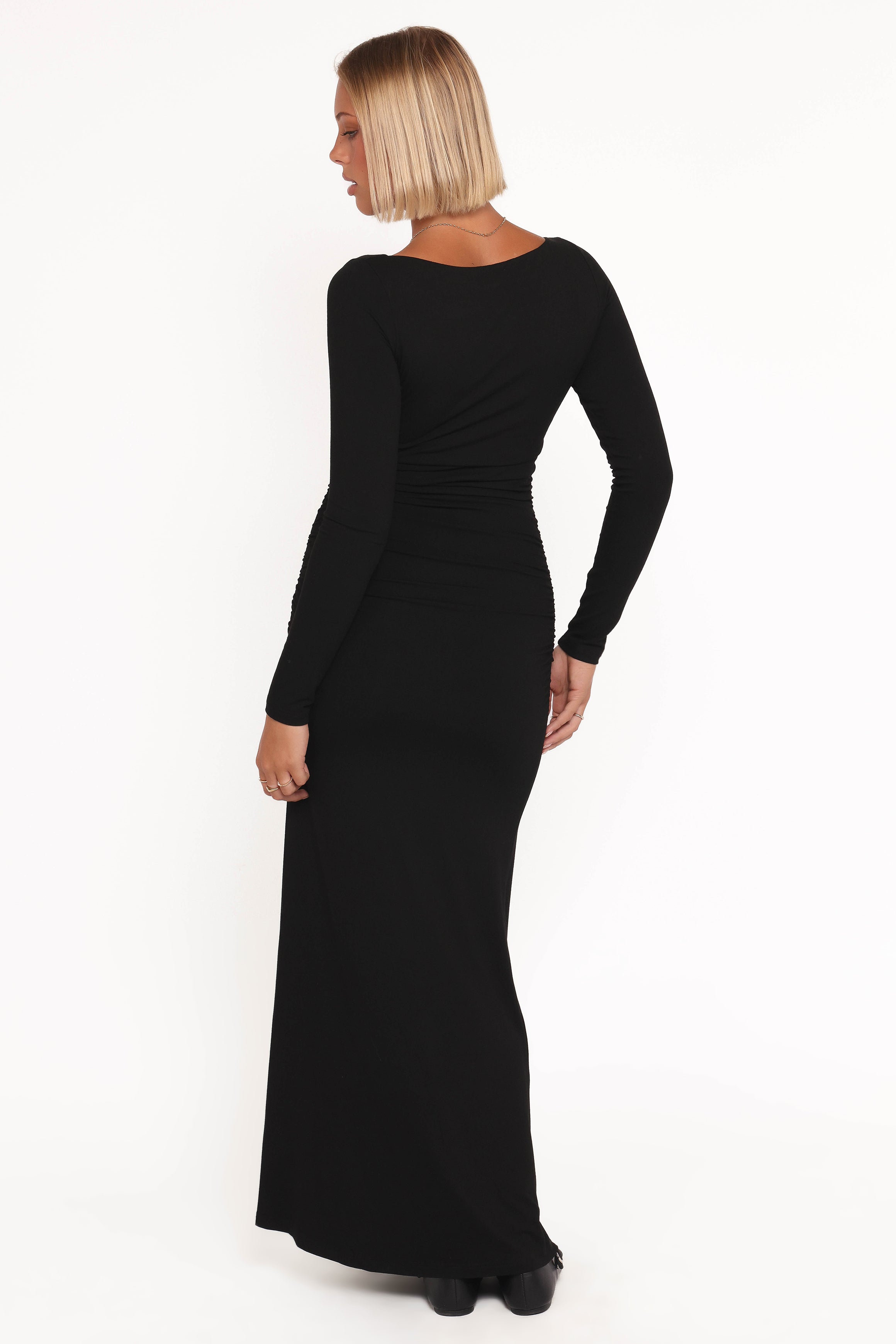 Petal and Pup USA DRESSES Warren Long Sleeve Maxi Dress - Black