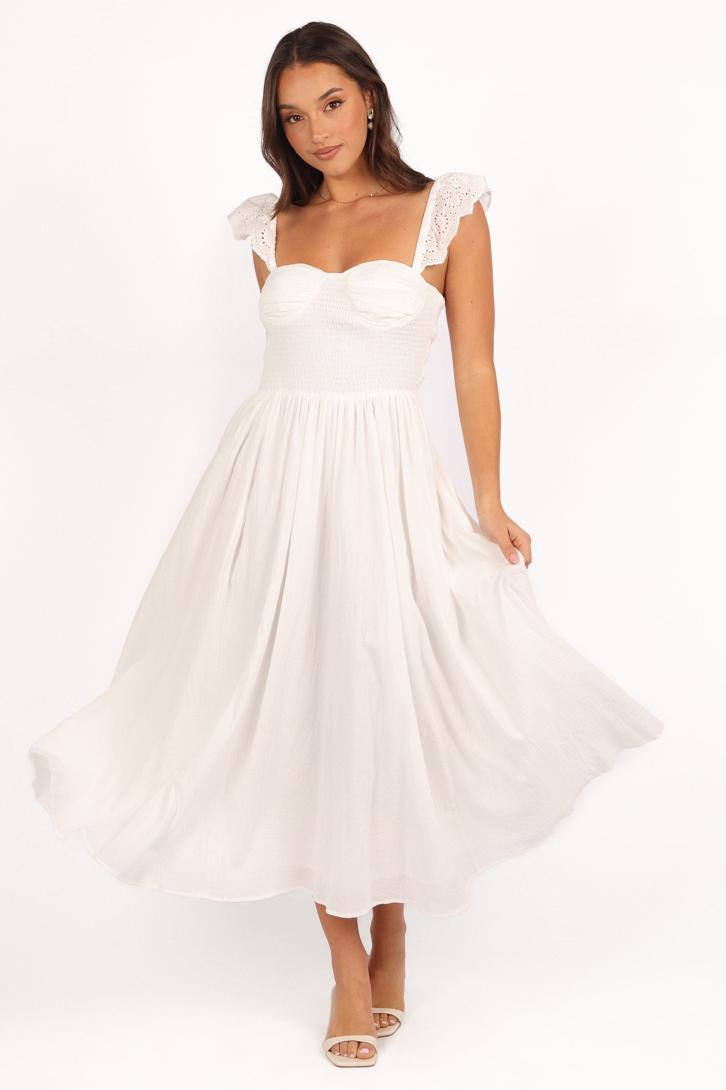 Petal and Pup USA DRESSES Webster Midi Dress - Off White