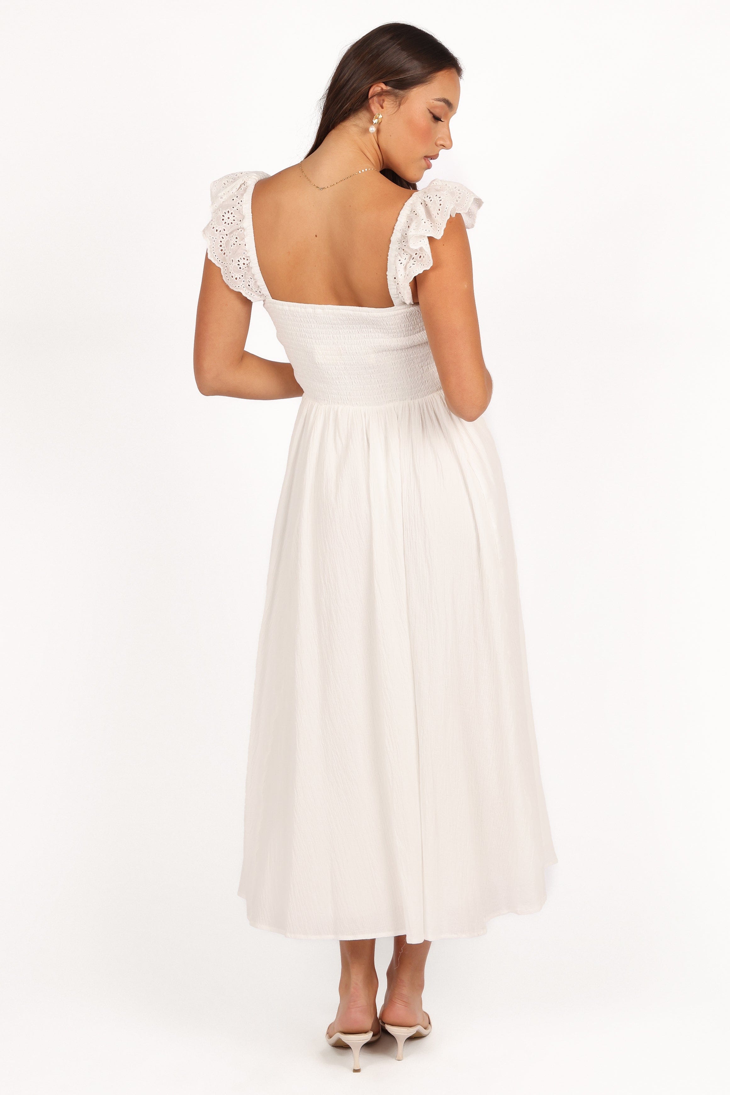 Petal and Pup USA DRESSES Webster Midi Dress - Off White