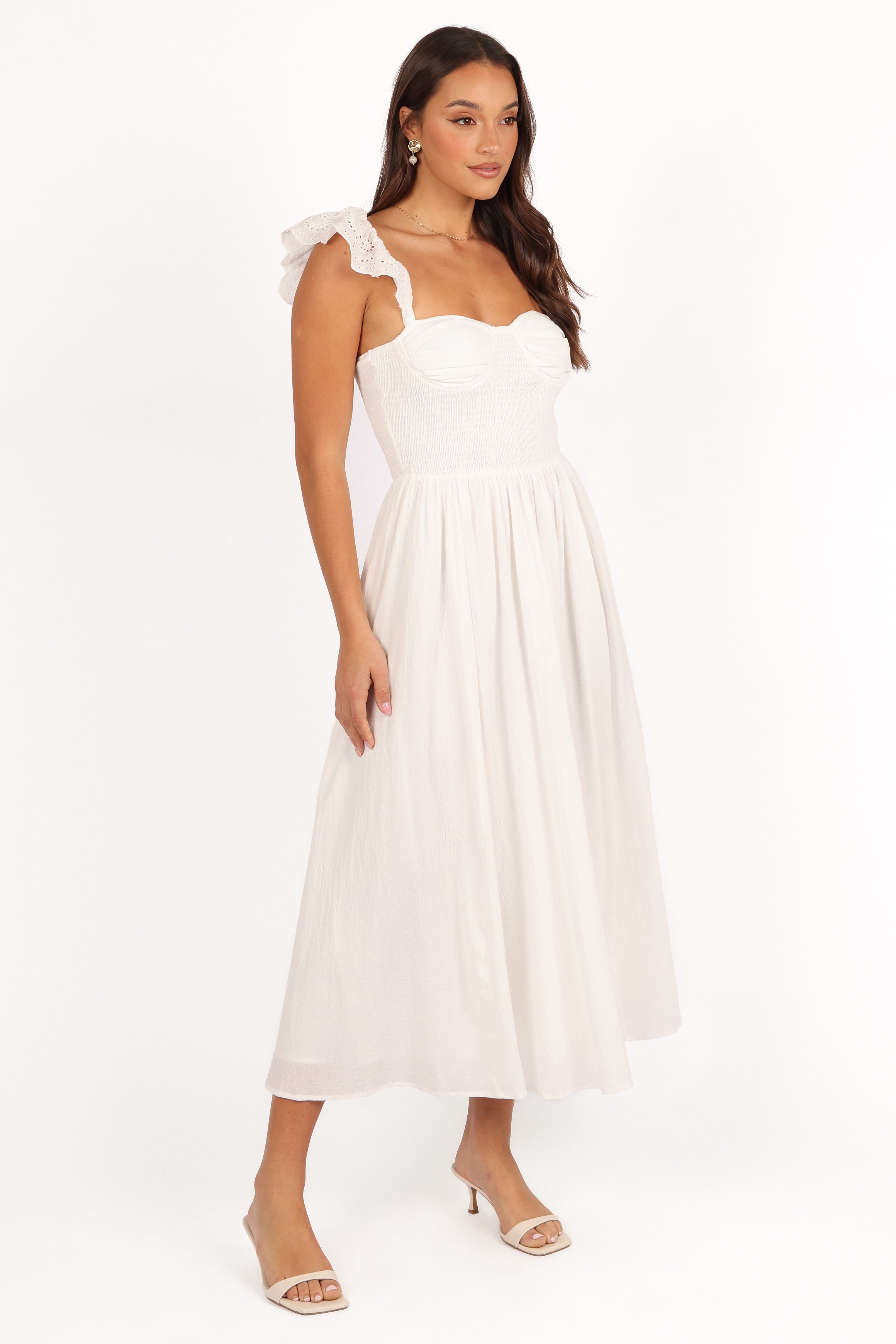 Petal and Pup USA DRESSES Webster Midi Dress - Off White