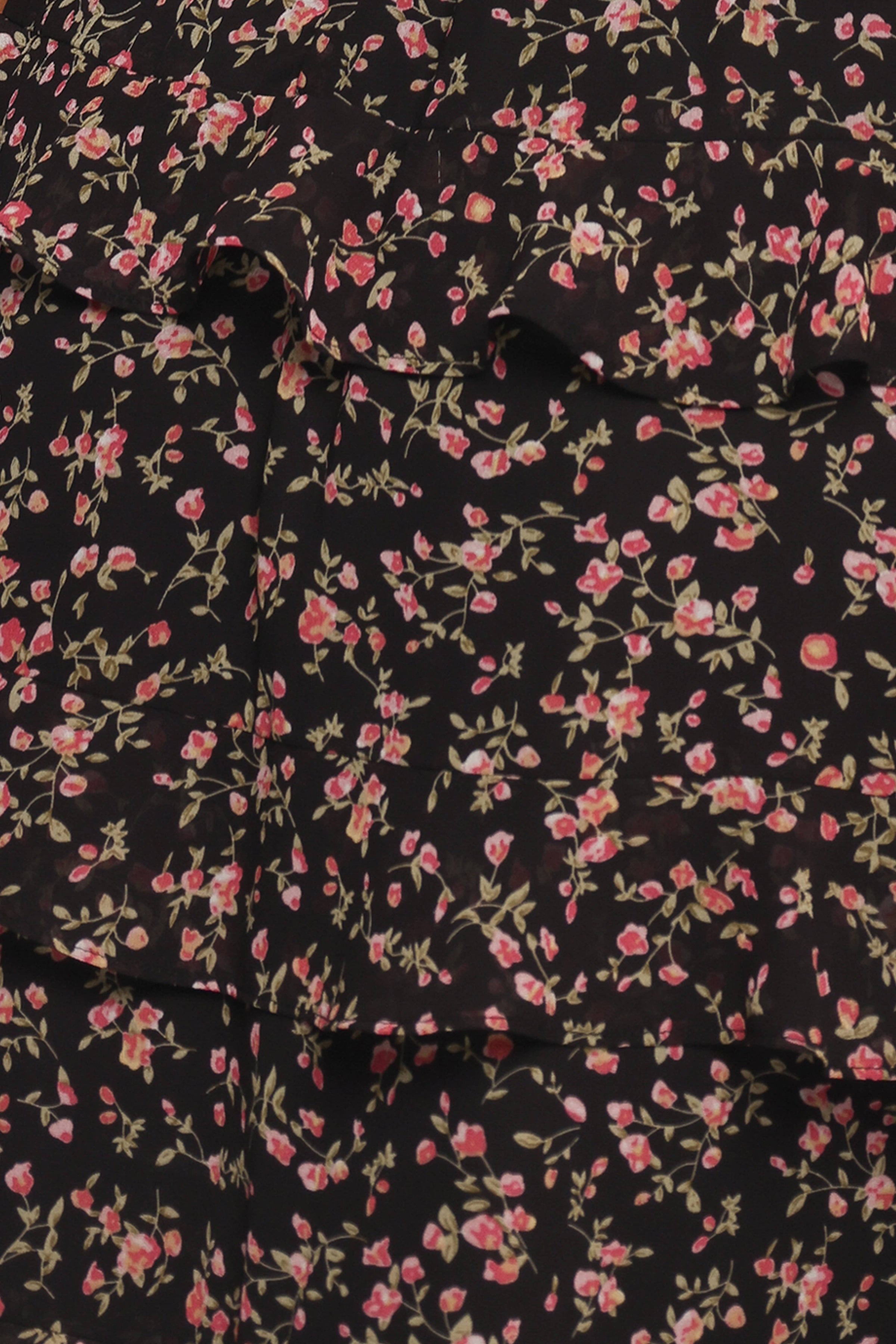 Petal and Pup USA DRESSES Wendi Ruffle Dress - Black Floral