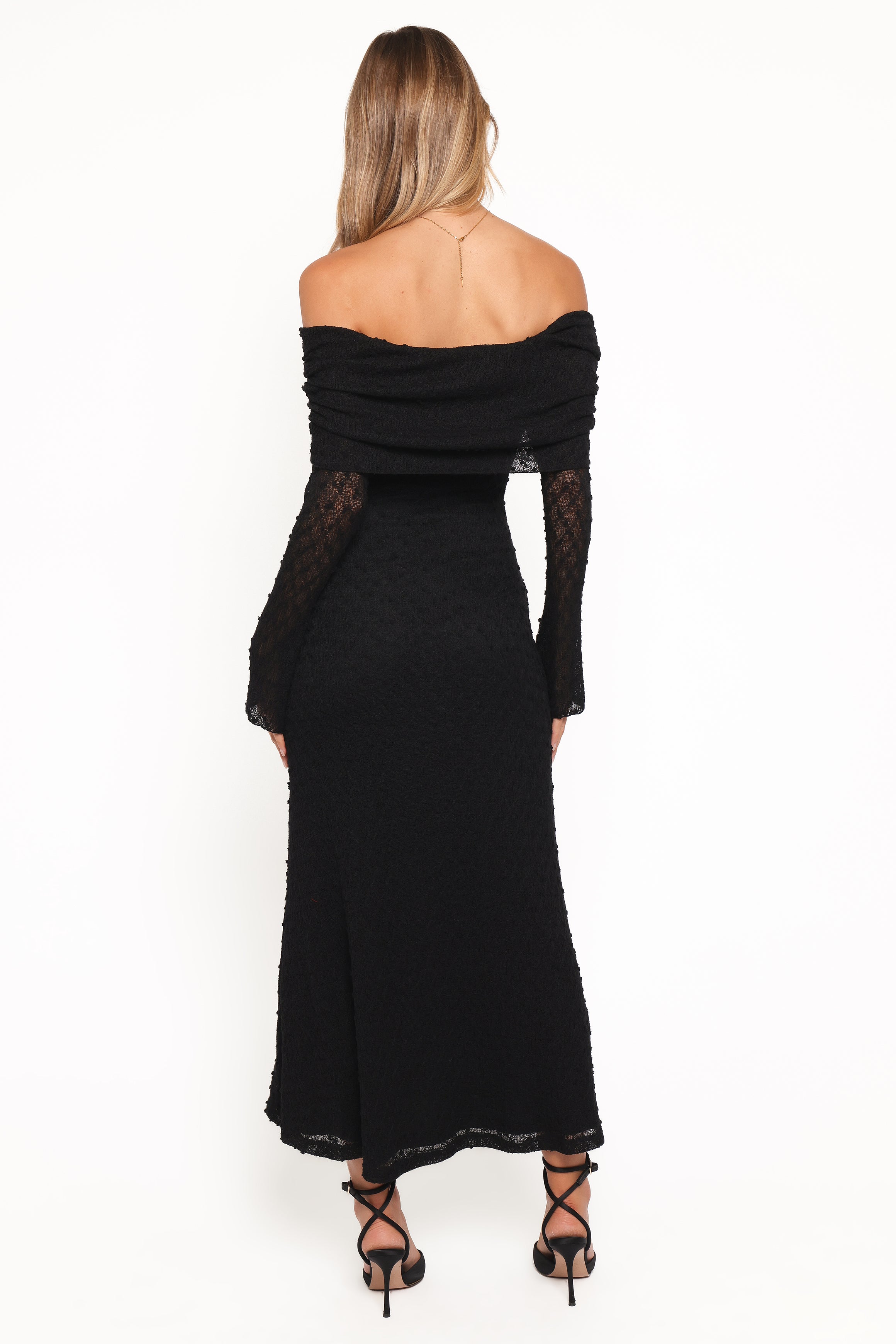 Petal and Pup USA DRESSES Wilma Off Shoulder Dress - Black