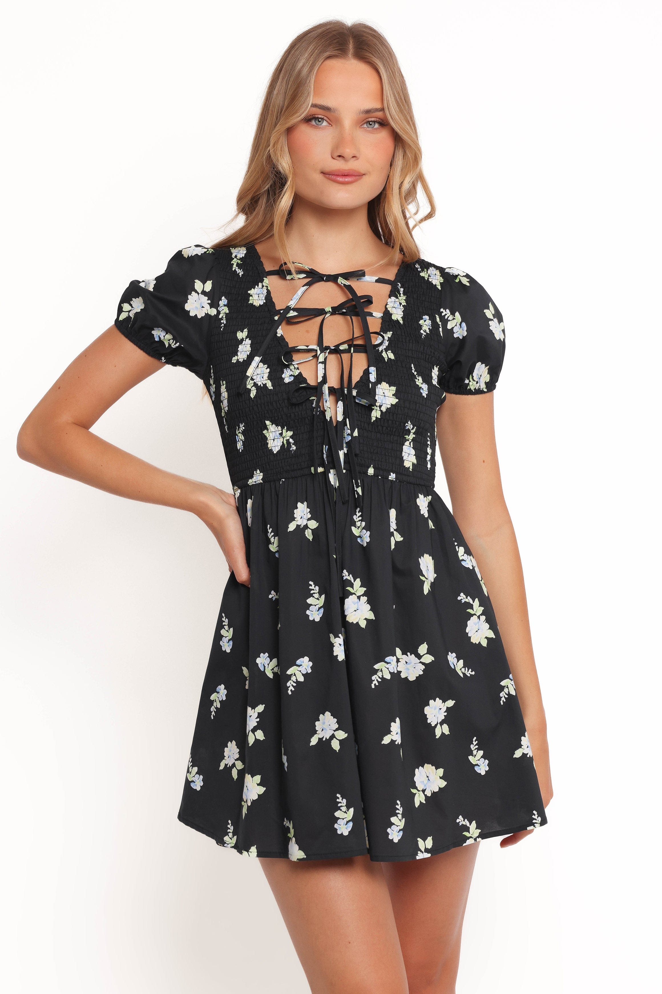 Petal and Pup USA DRESSES Winny Mini Dress - Navy Floral (Hold for Rack)