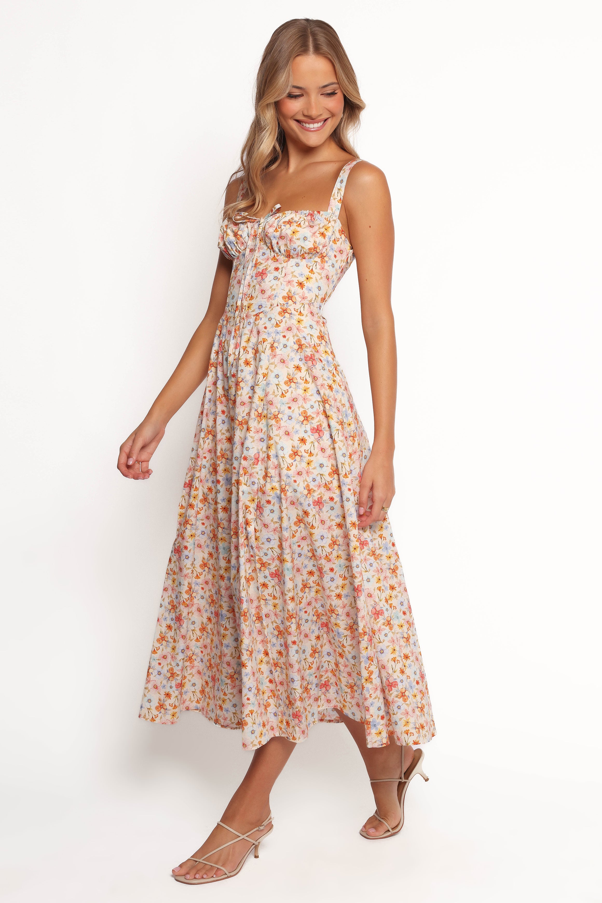 Petal and Pup USA DRESSES Wisteria Midi Dress - Orange