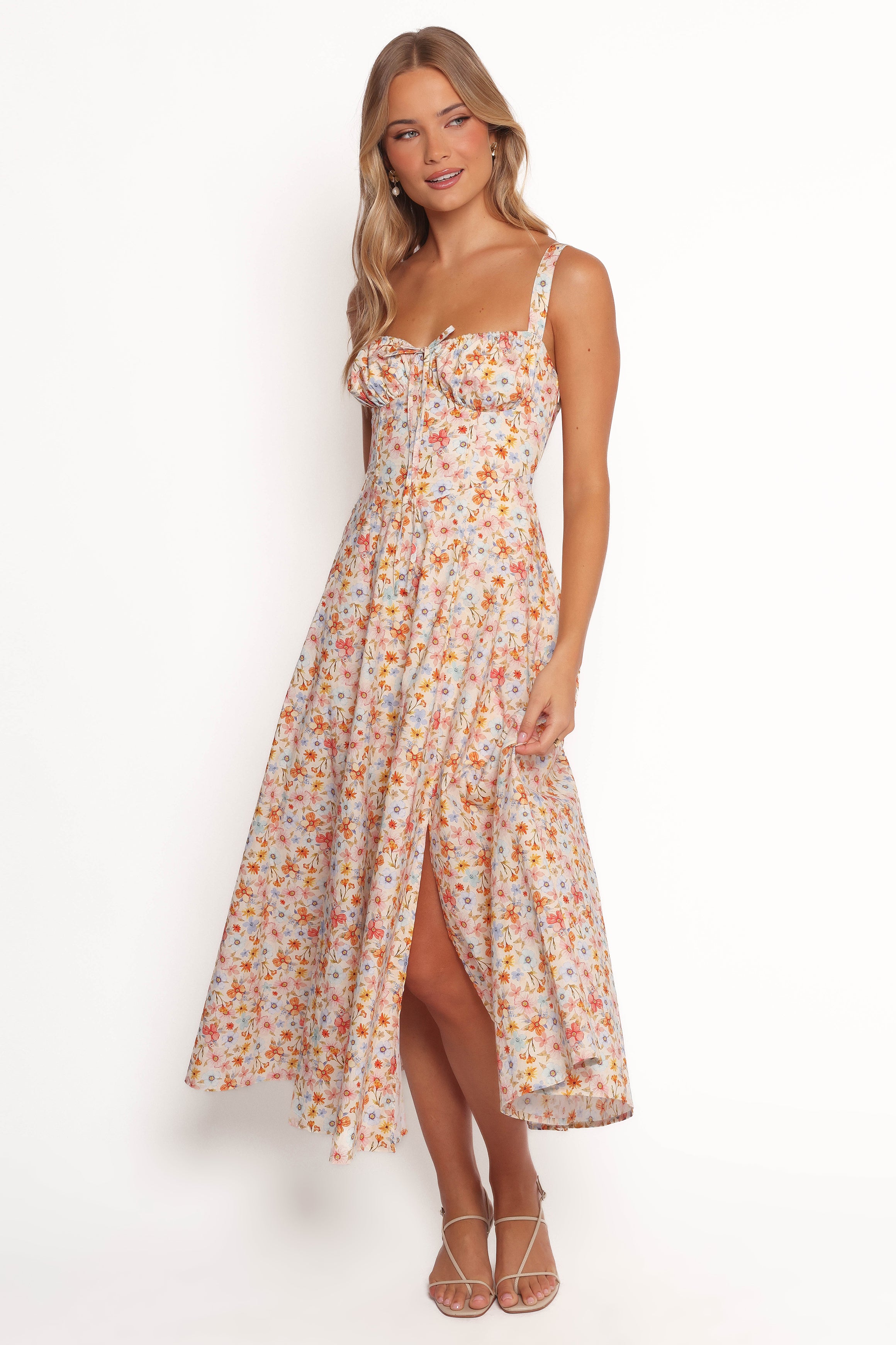 Petal and Pup USA DRESSES Wisteria Midi Dress - Orange