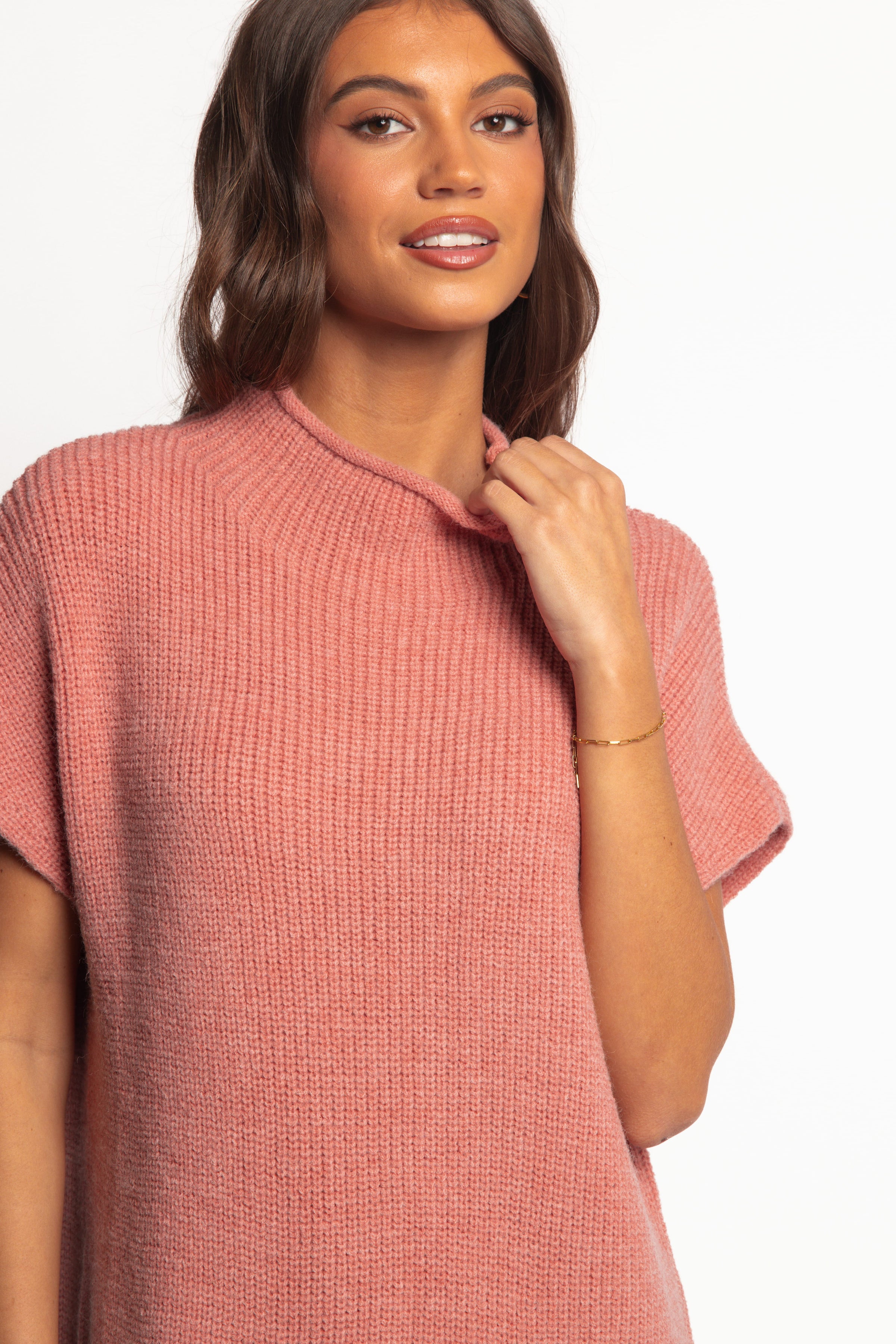 Petal and Pup USA DRESSES Wright Knit Mini Dress - Pink