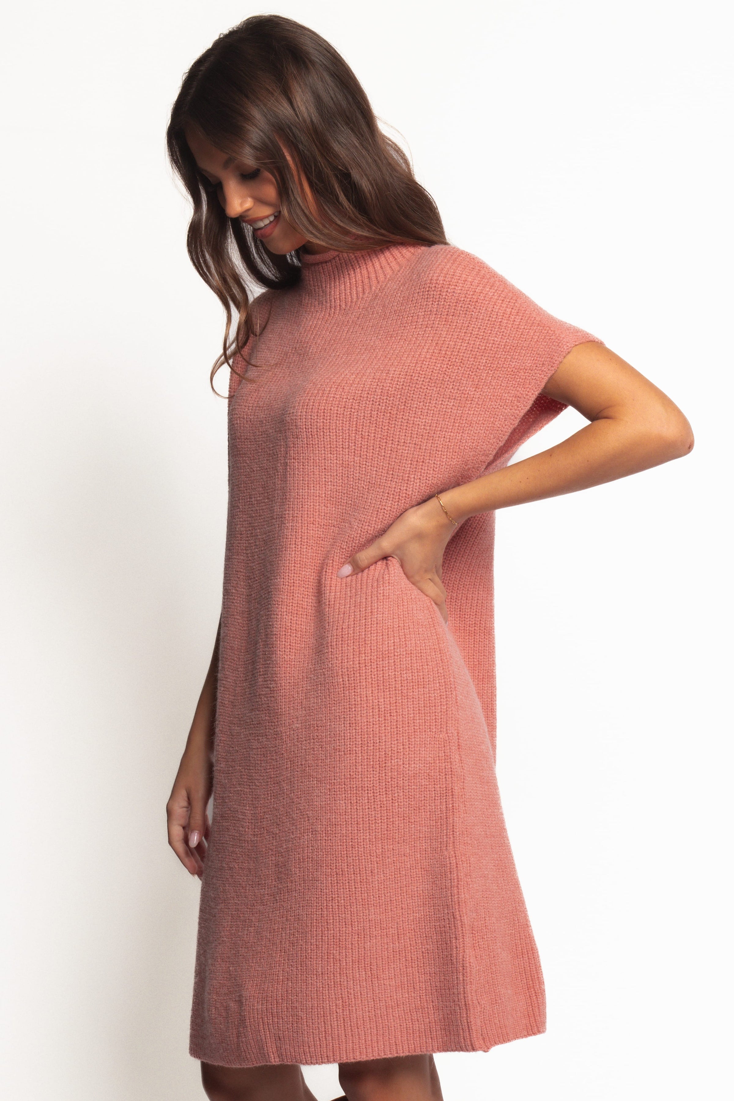 Petal and Pup USA DRESSES Wright Knit Mini Dress - Pink