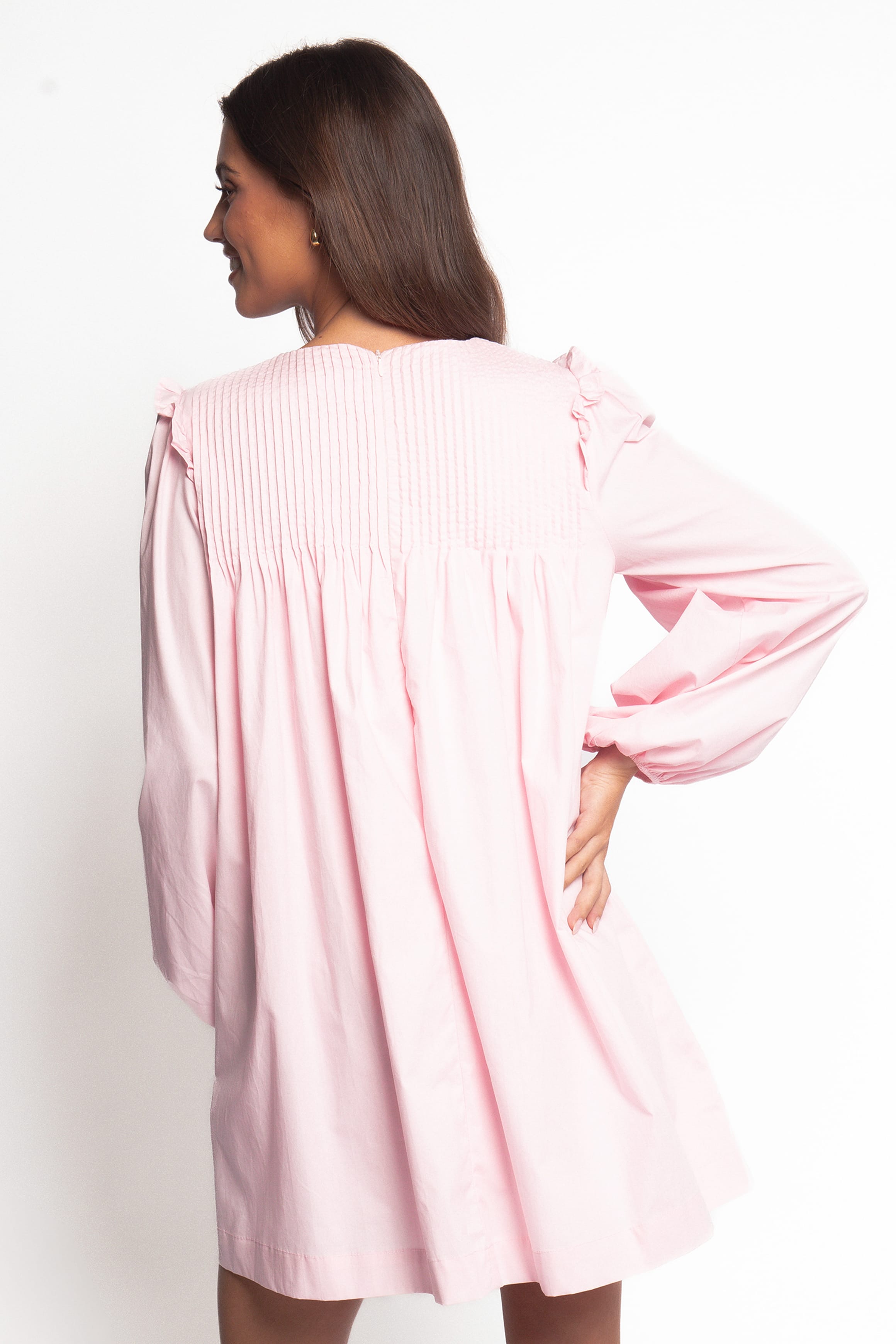Petal and Pup USA DRESSES Wyatt Long Sleeve Mini Dress - Pink
