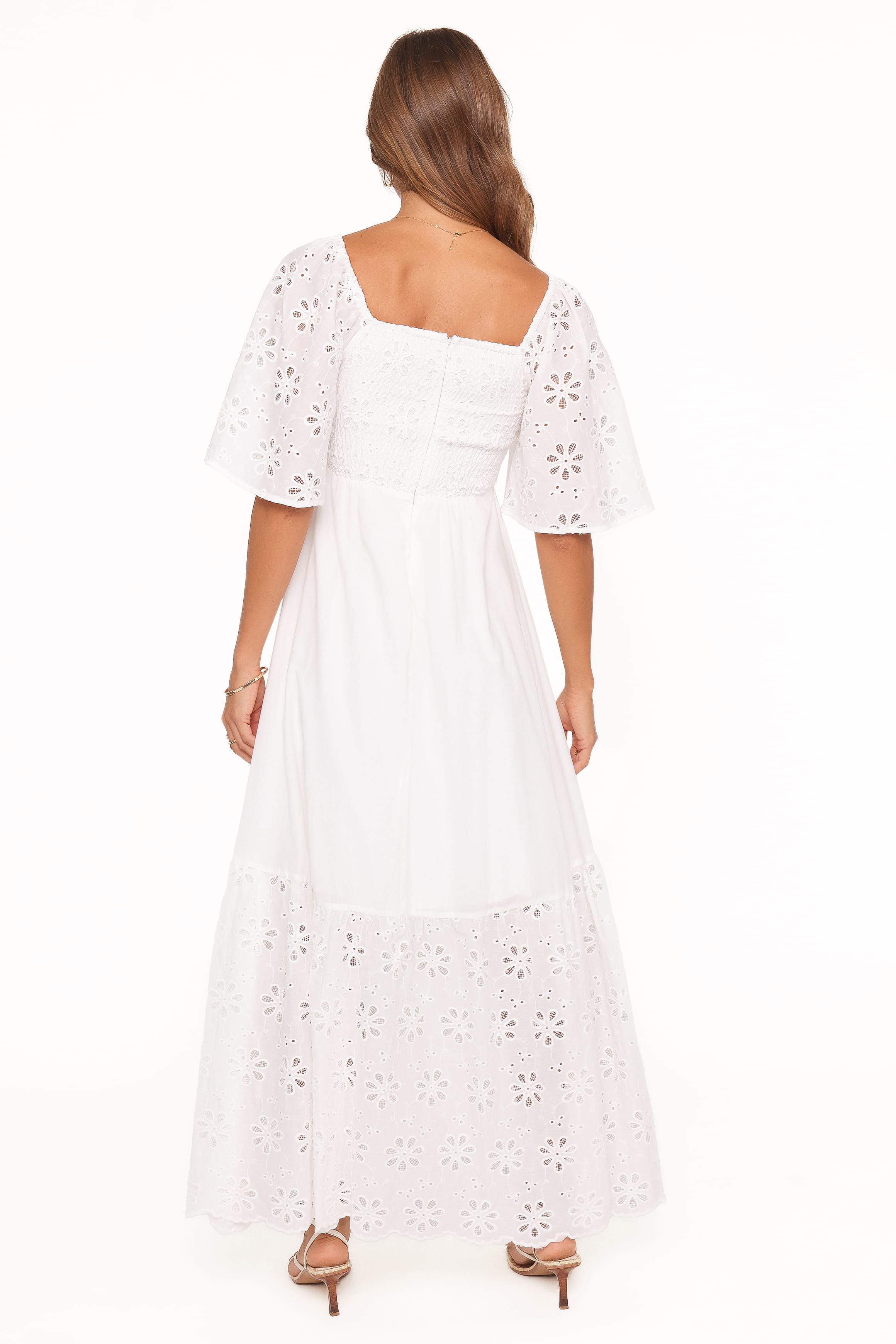 Petal and Pup USA DRESSES Xana Maxi Dress - White Broderie