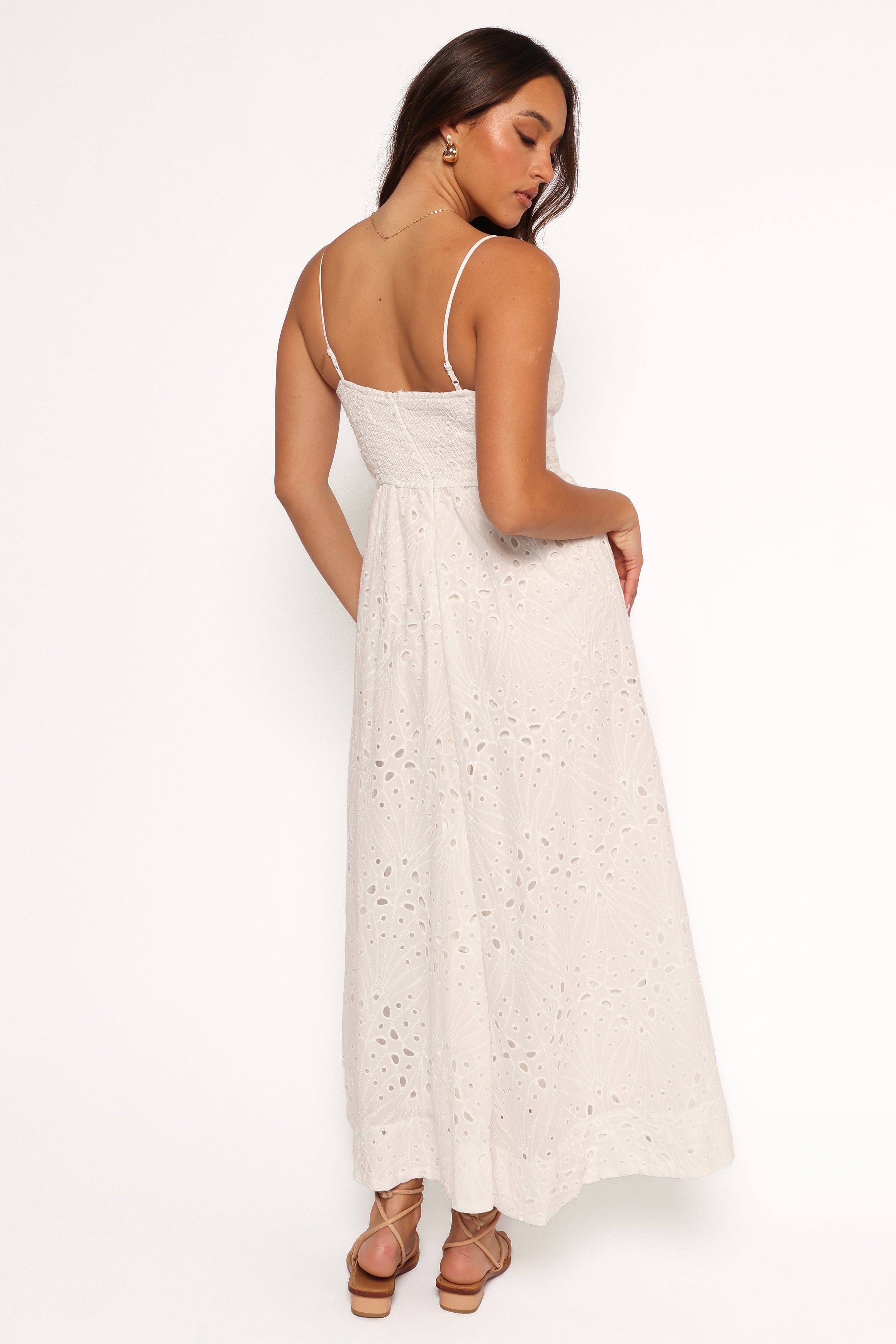 Petal and Pup USA DRESSES Yasmin Midi Dress - White