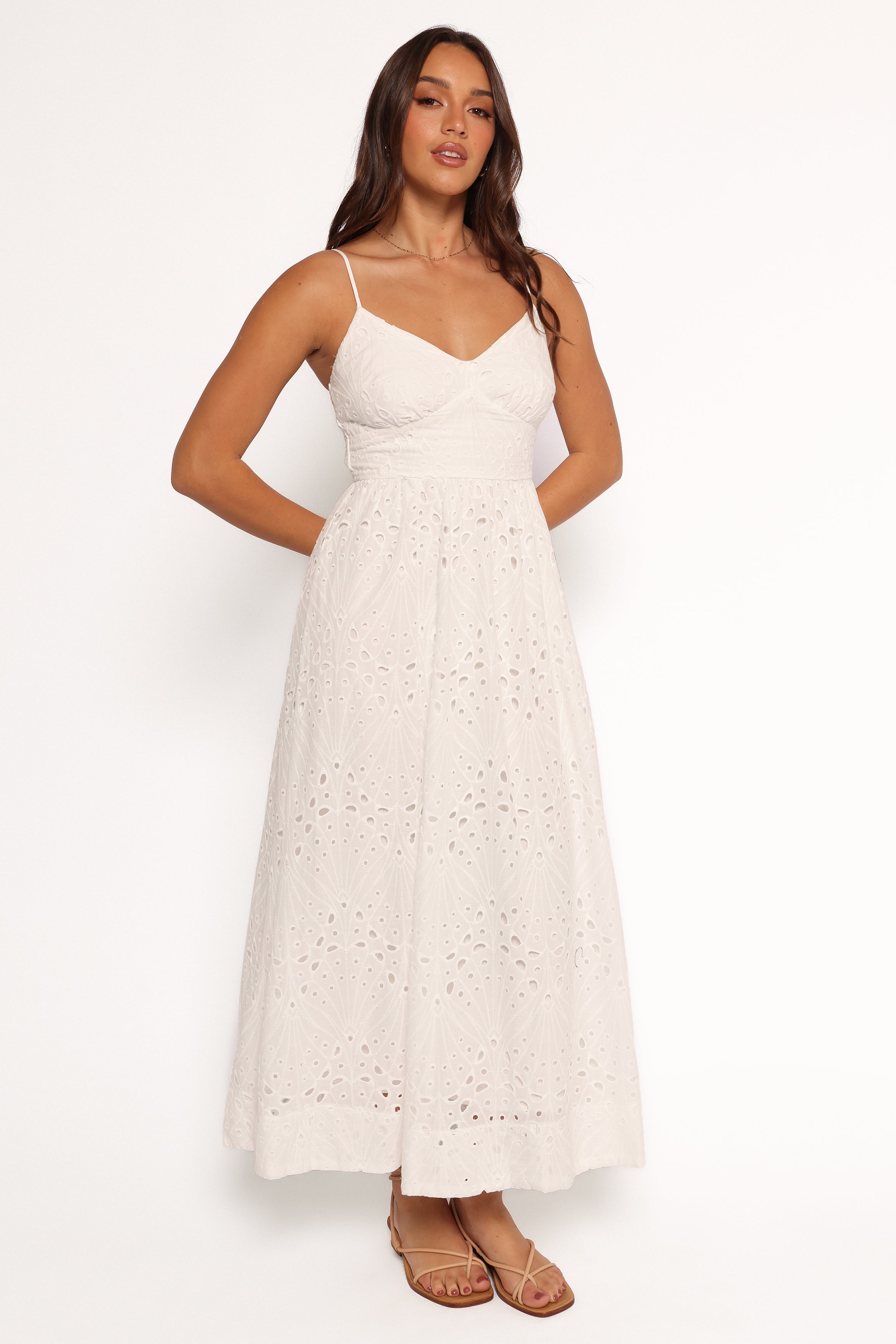 Petal and Pup USA DRESSES Yasmin Midi Dress - White
