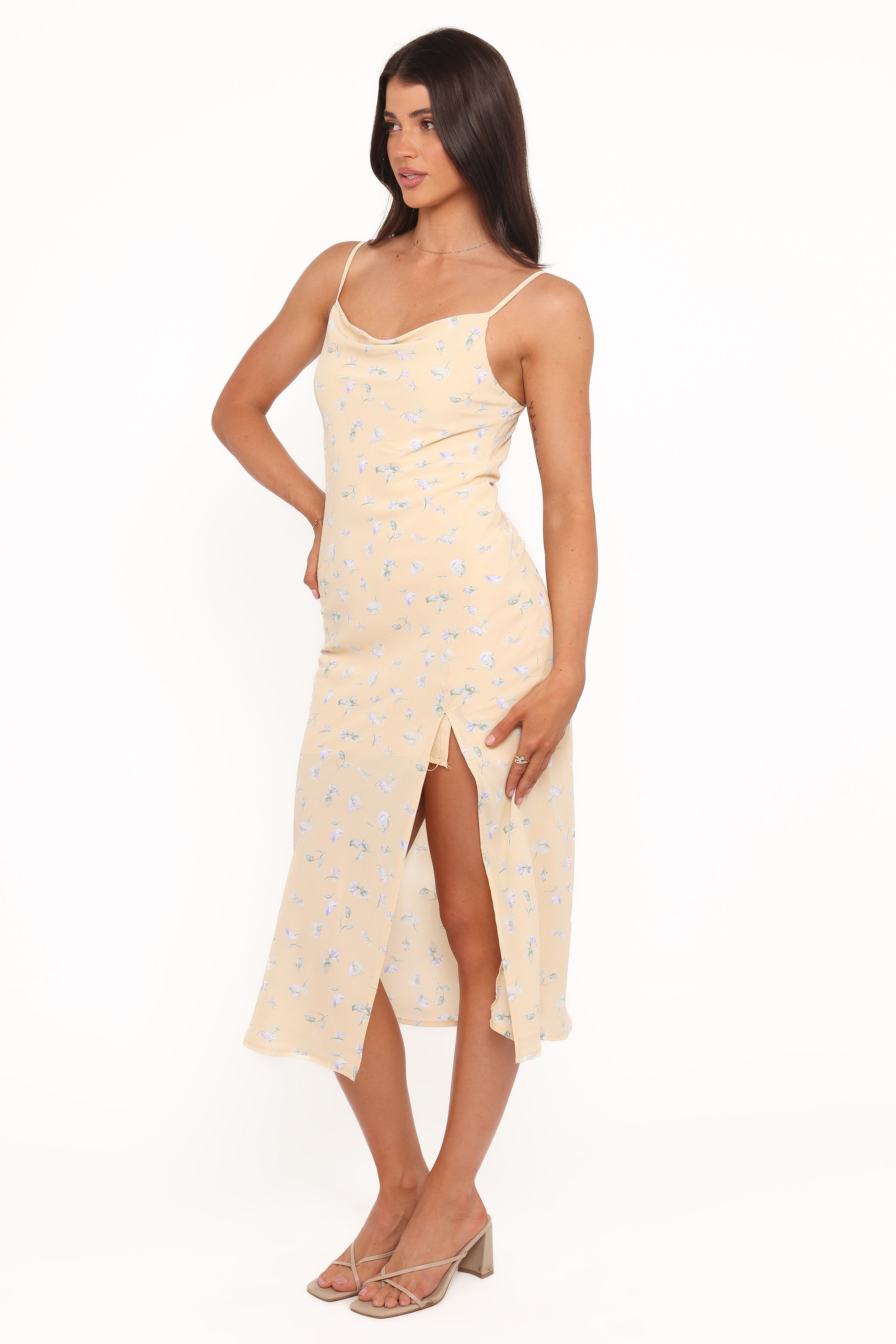Petal and Pup USA DRESSES Yelena Dress - Yellow Floral