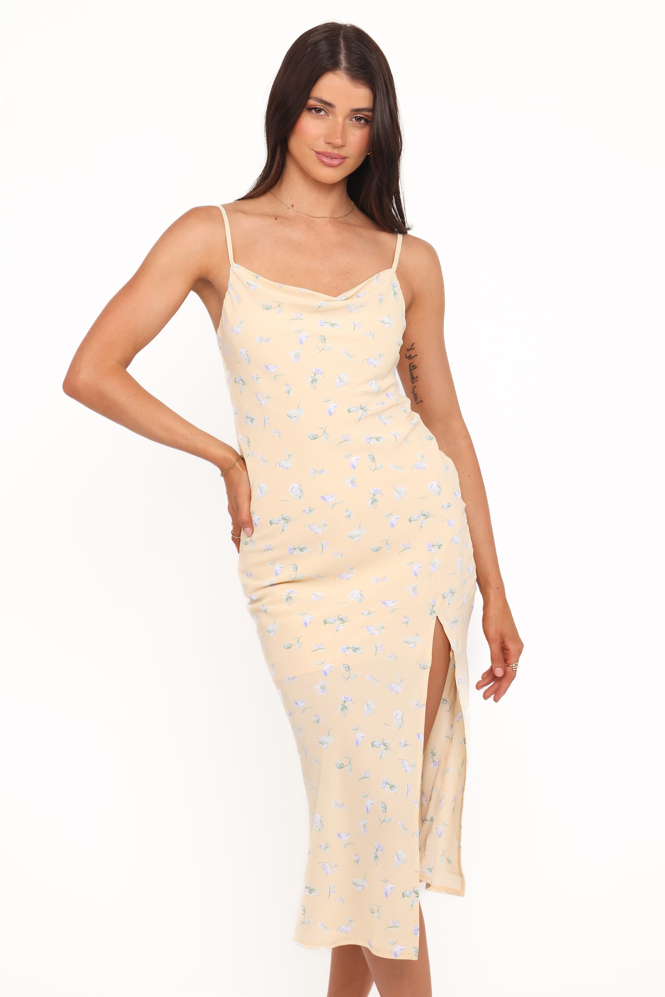 Petal and Pup USA DRESSES Yelena Dress - Yellow Floral