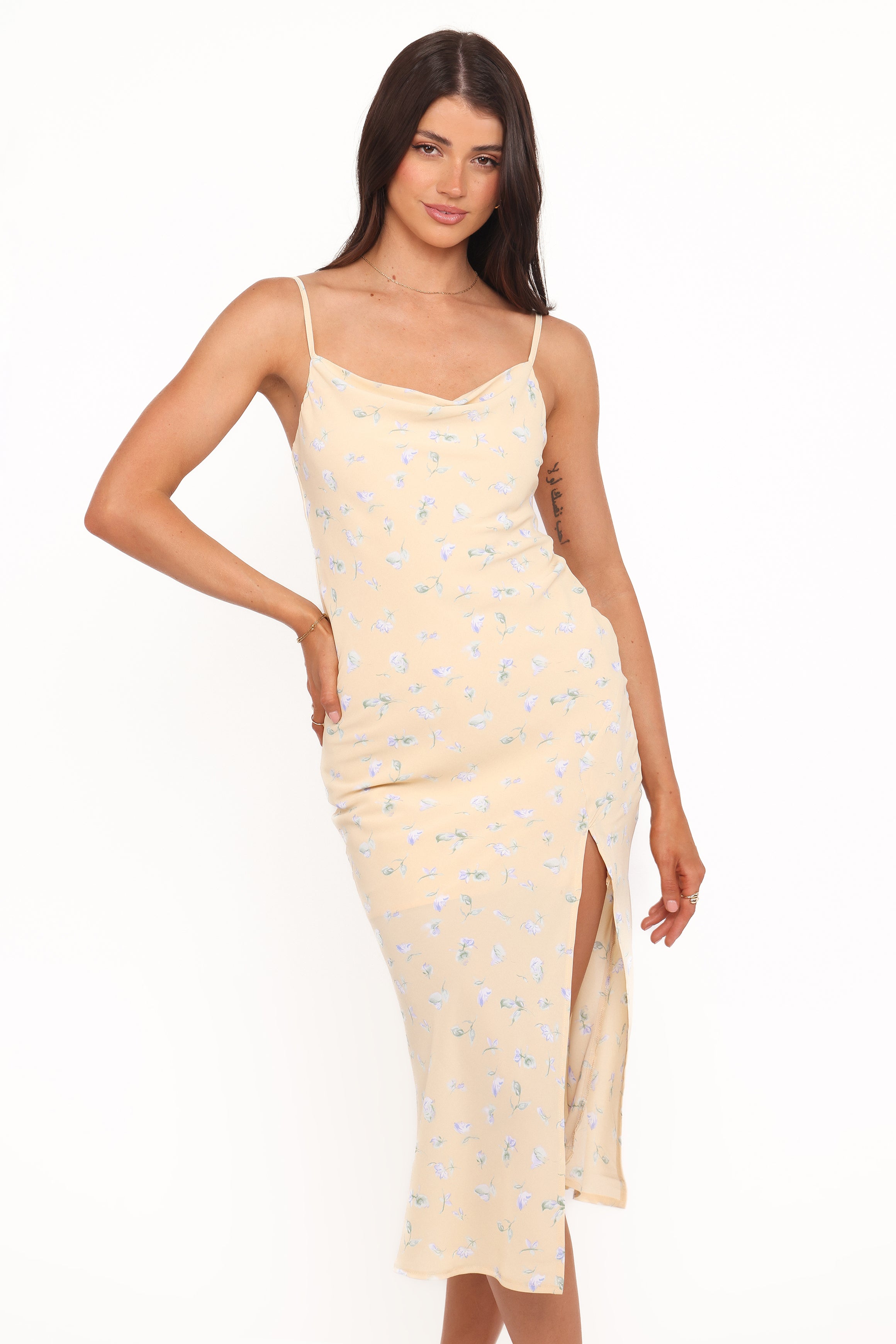 Petal and Pup USA DRESSES Yelena Dress - Yellow Floral