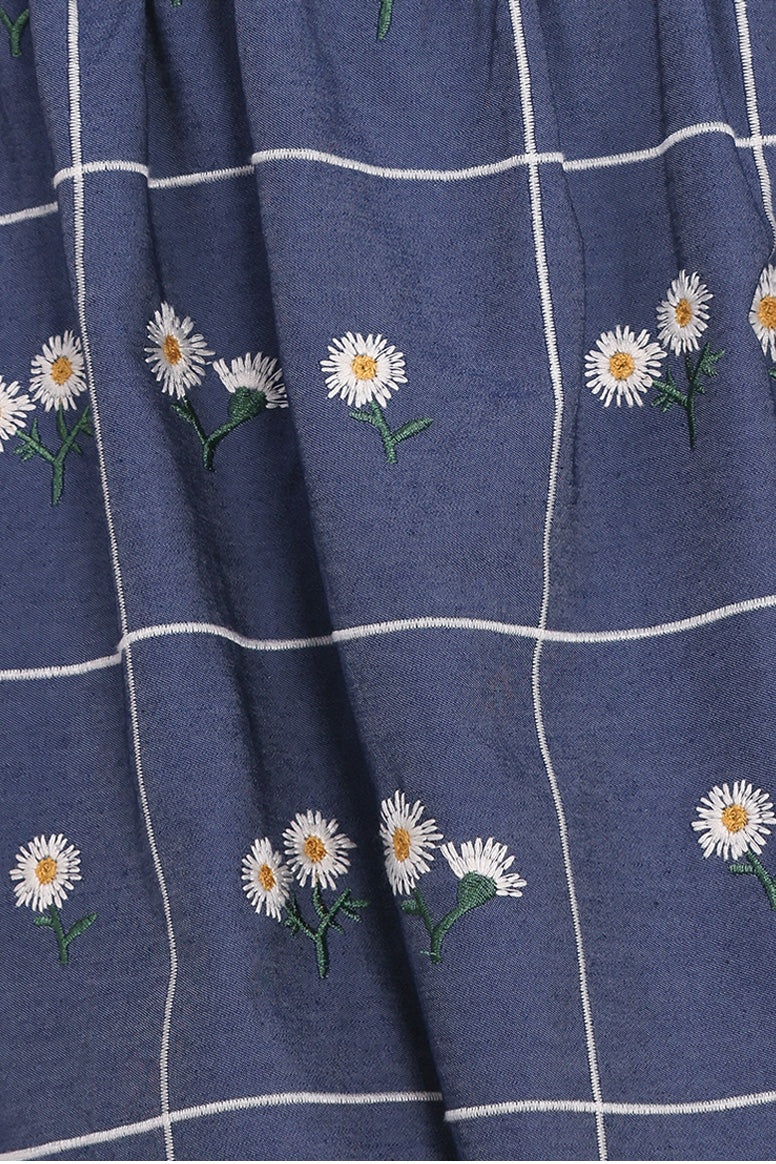 Petal and Pup USA DRESSES Yolande Midi Dress - Blue Floral (Hold for Amazon)