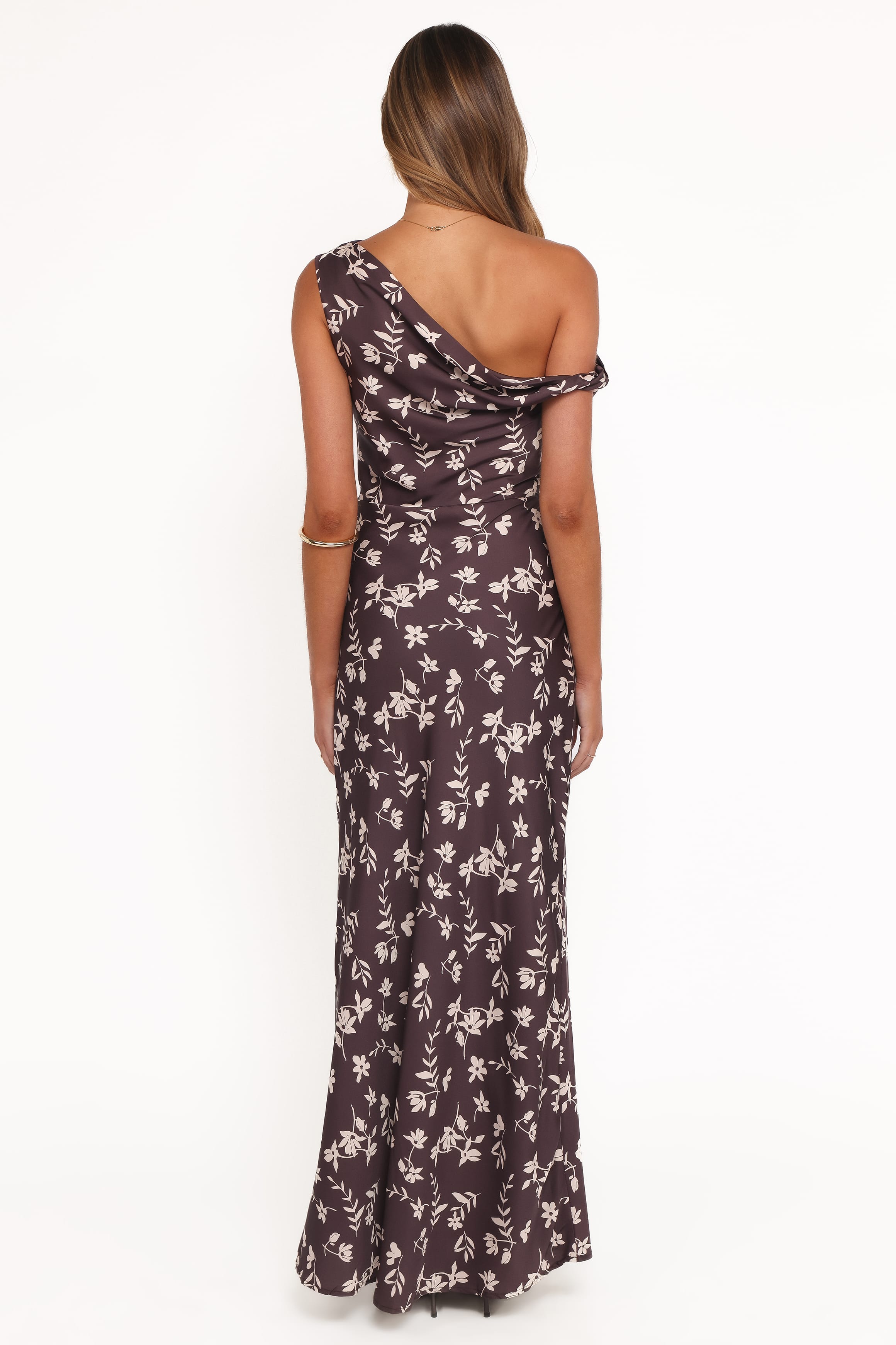 Petal and Pup USA DRESSES Zafira Midi Dress - Brown Cream Floral