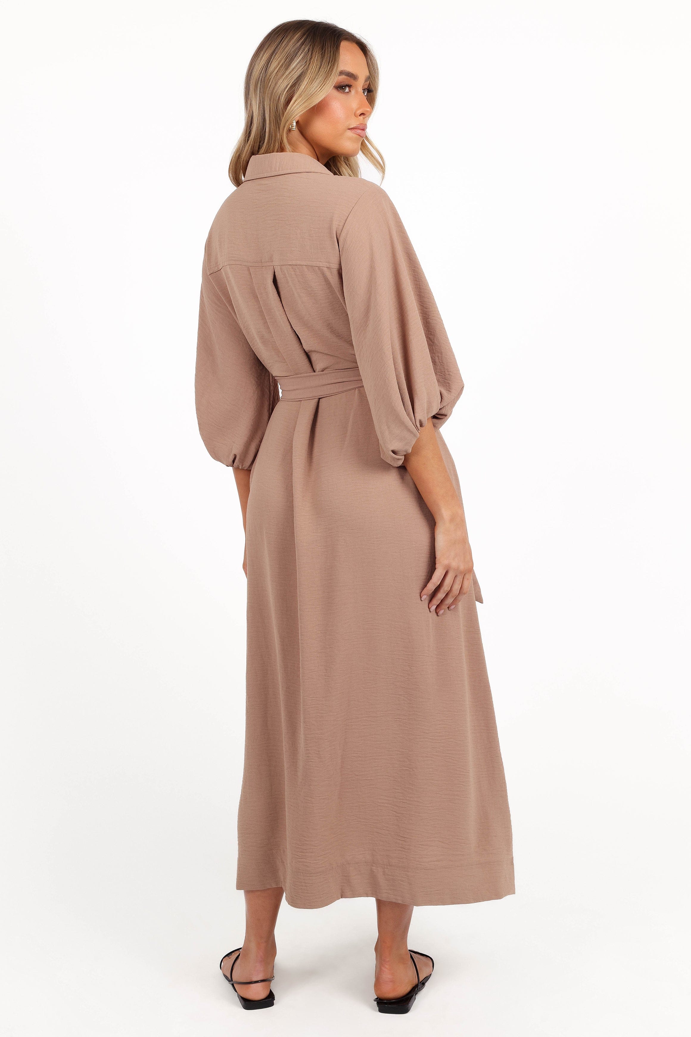 Petal and Pup USA DRESSES Zanita Midi Dress - Toast