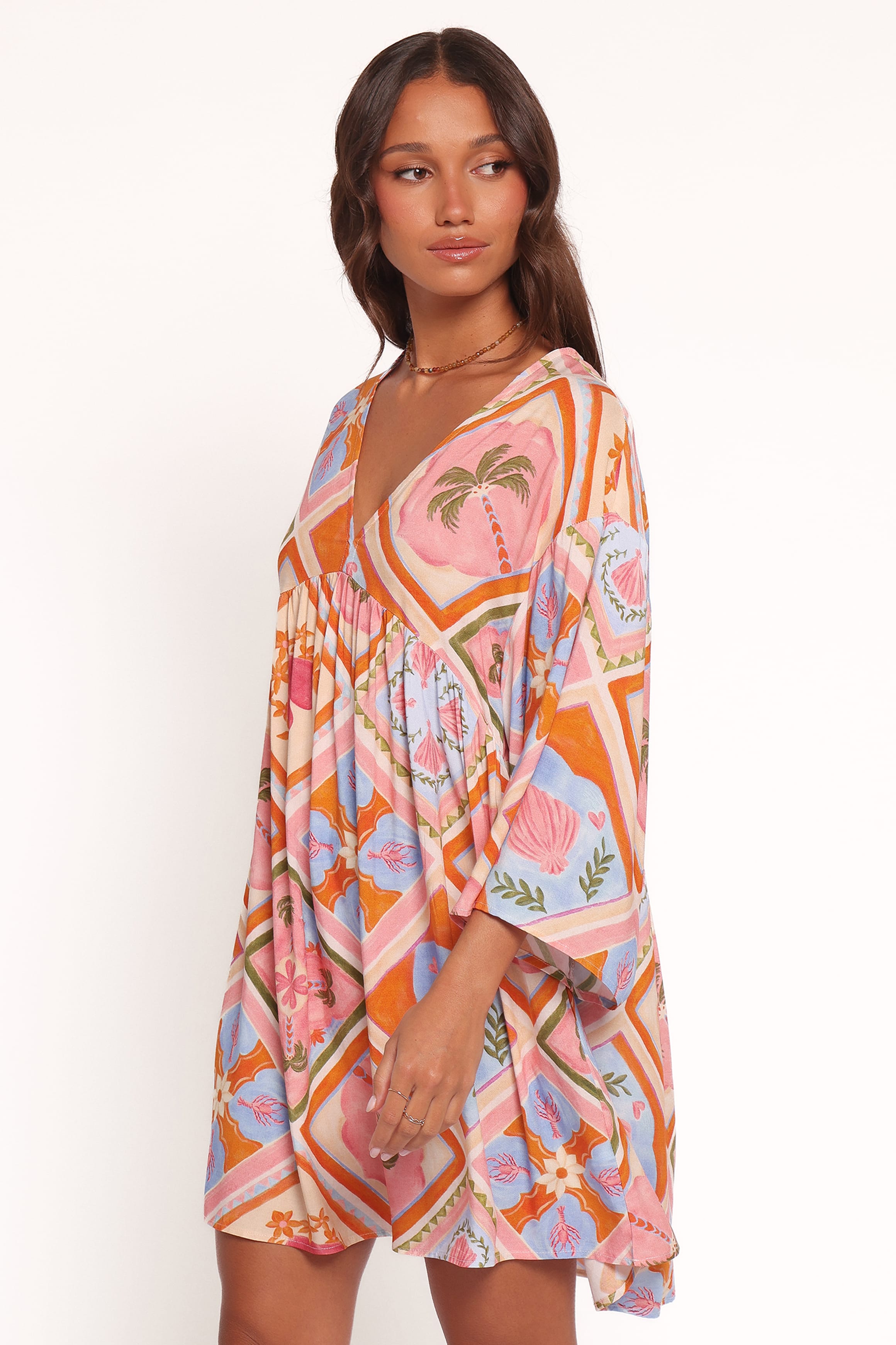 Petal and Pup USA DRESSES Zanna Mini Dress - Multi Tile