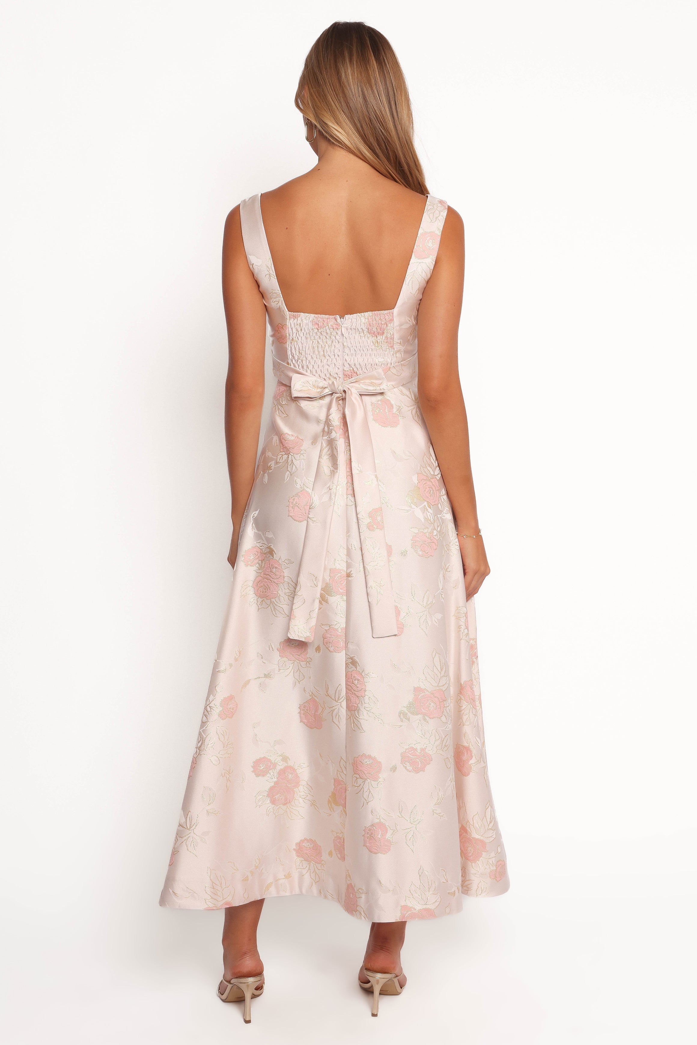 Petal and Pup USA DRESSES Zaria Midi Dress - Pink Floral