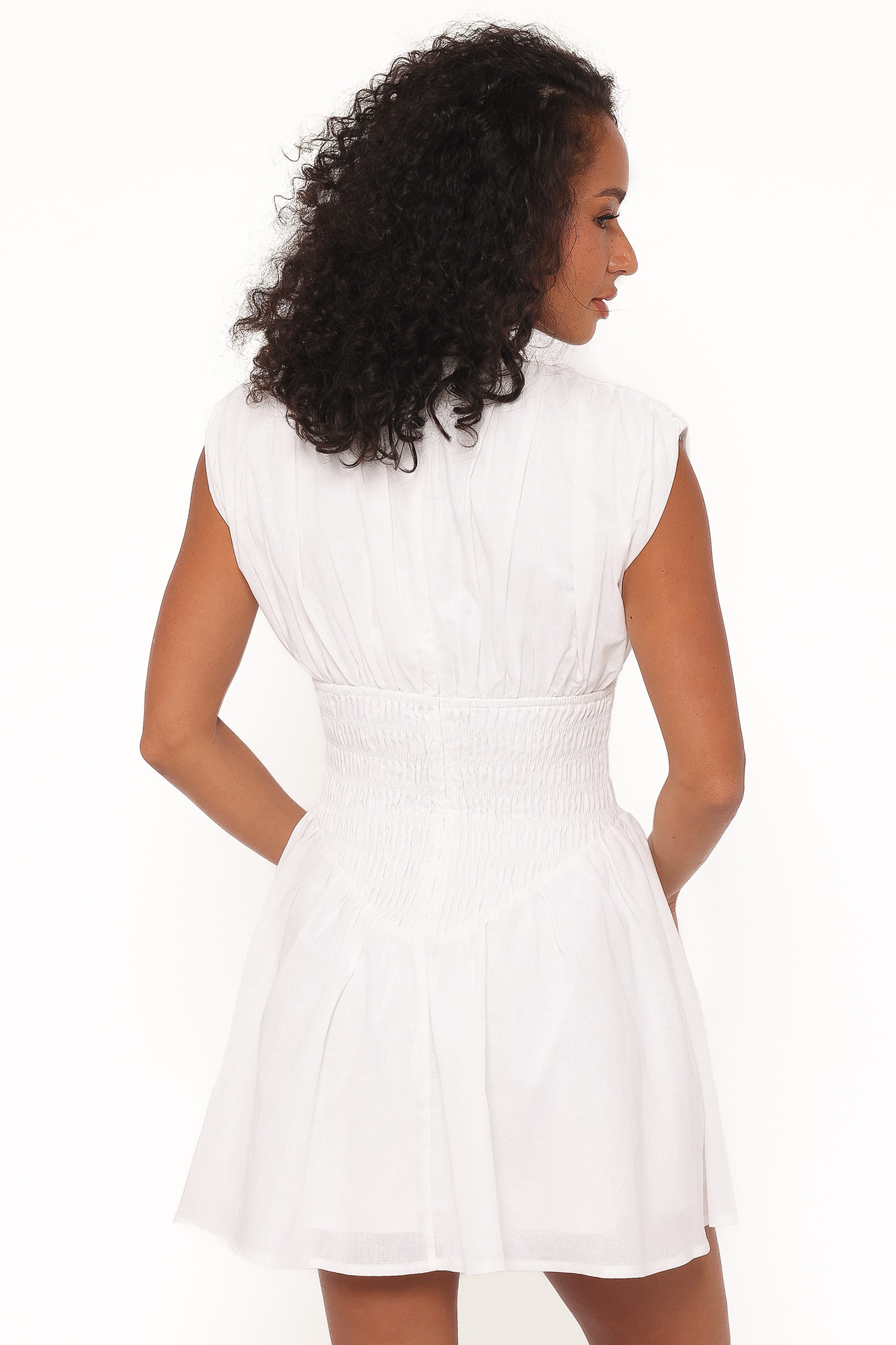 Petal and Pup USA DRESSES Ziva Mini Dress - White