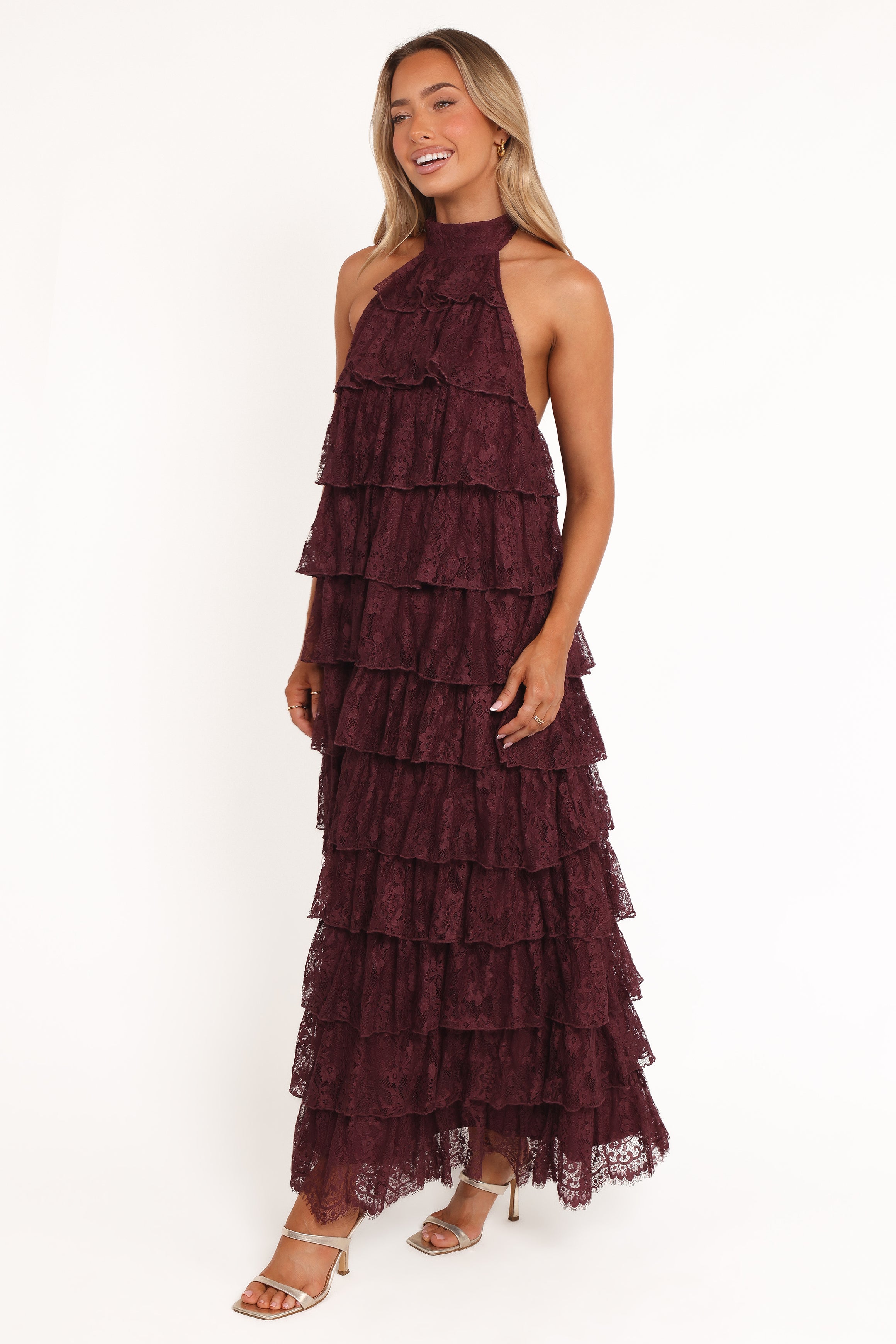 Petal and Pup USA DRESSES Zoella Maxi Dress - Cherry Lace