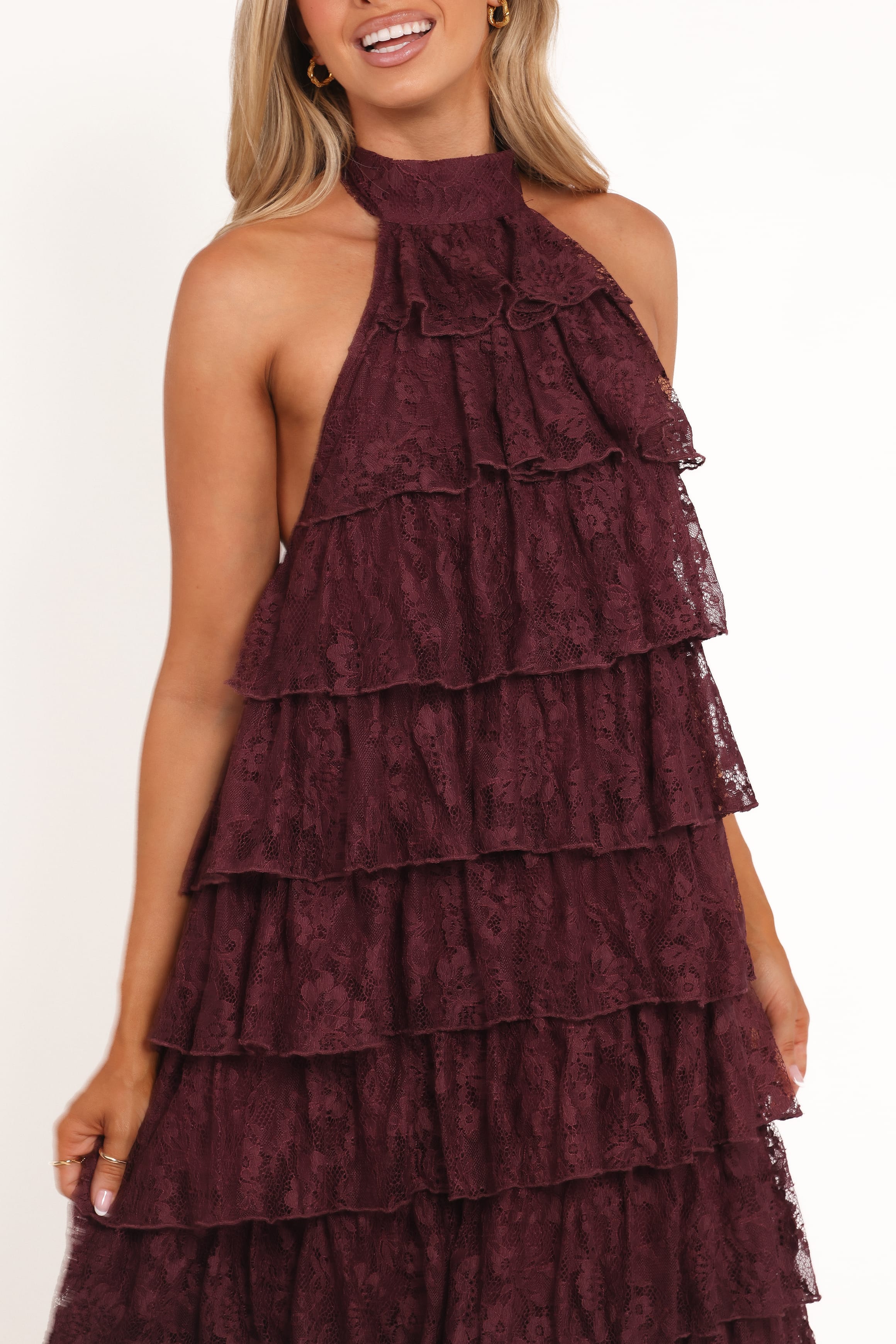 Petal and Pup USA DRESSES Zoella Maxi Dress - Cherry Lace