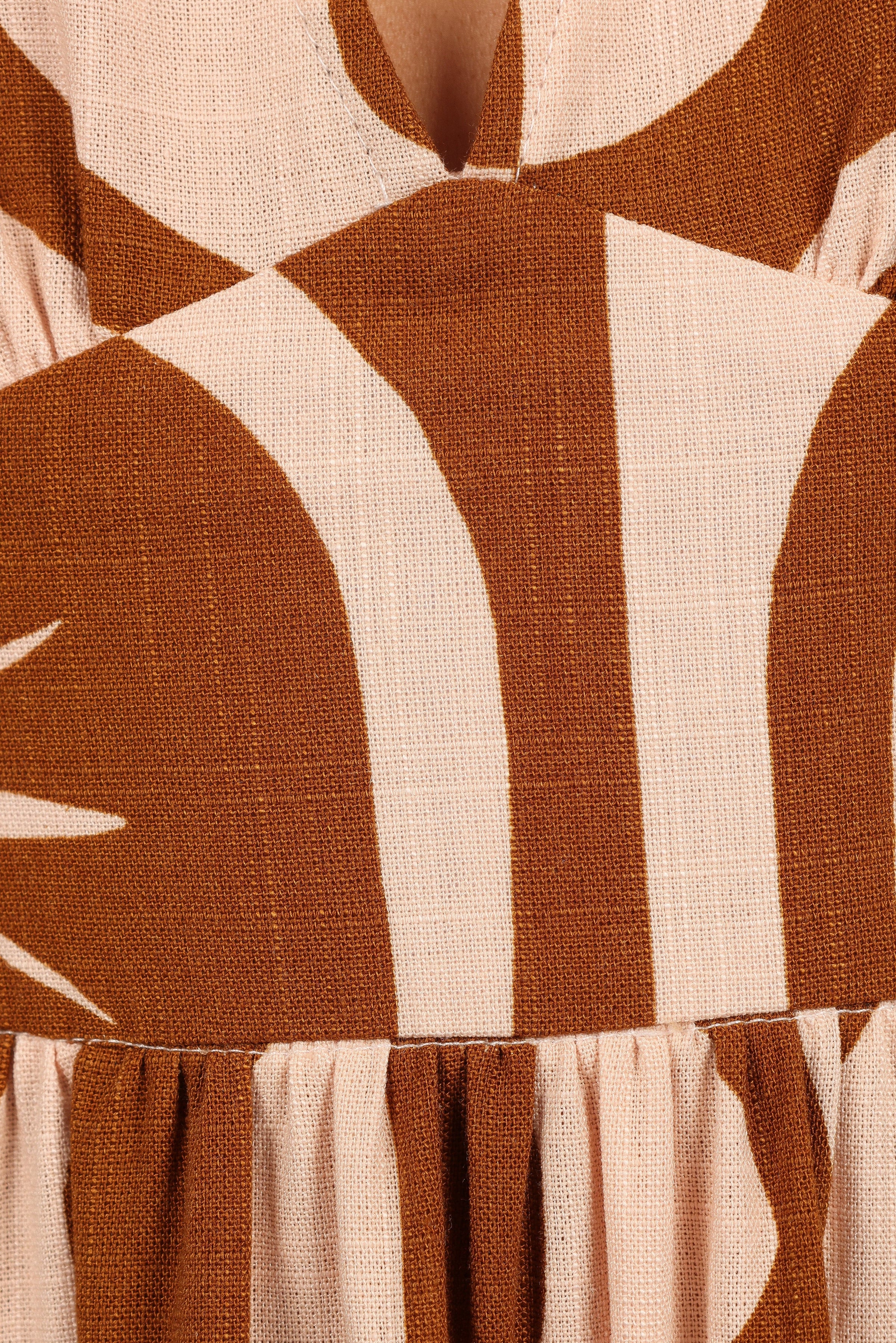 Petal and Pup USA DRESSES Zora Maxi Dress - Tan Print (Hold for Rack)
