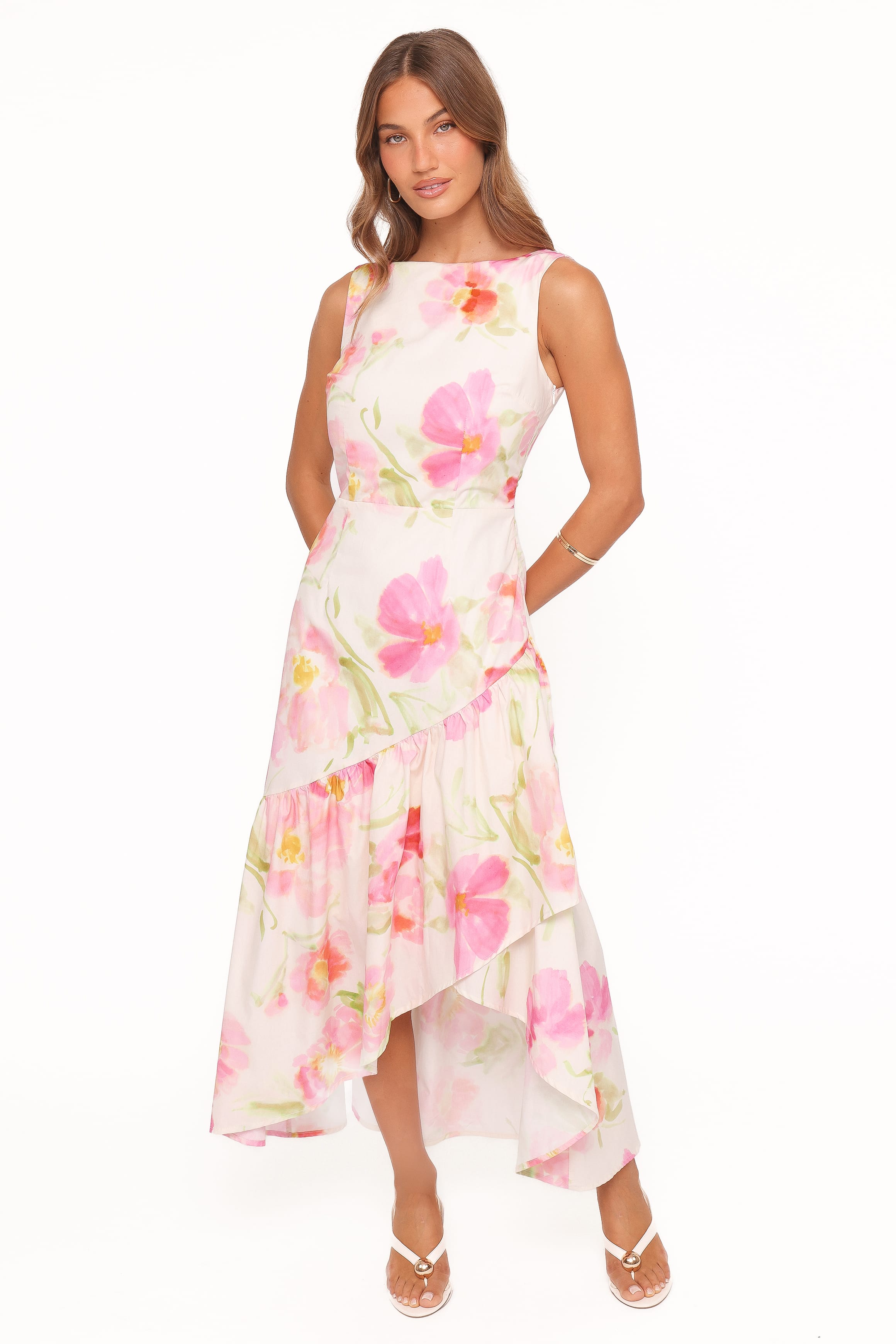 Petal and Pup USA DRESSES Zula Maxi Dress - Pink Garden Floral
