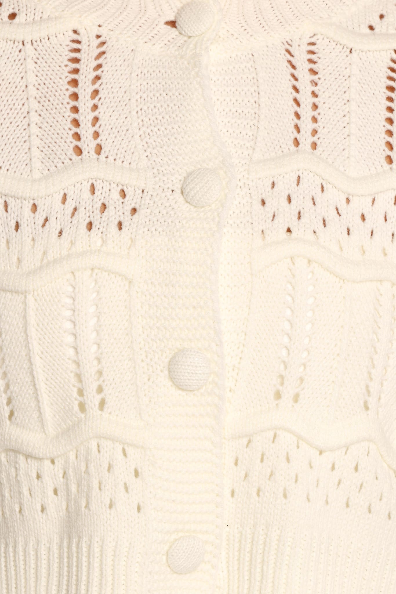 Petal and Pup USA KNITWEAR Aidy Crop Button Front Cardigan - White