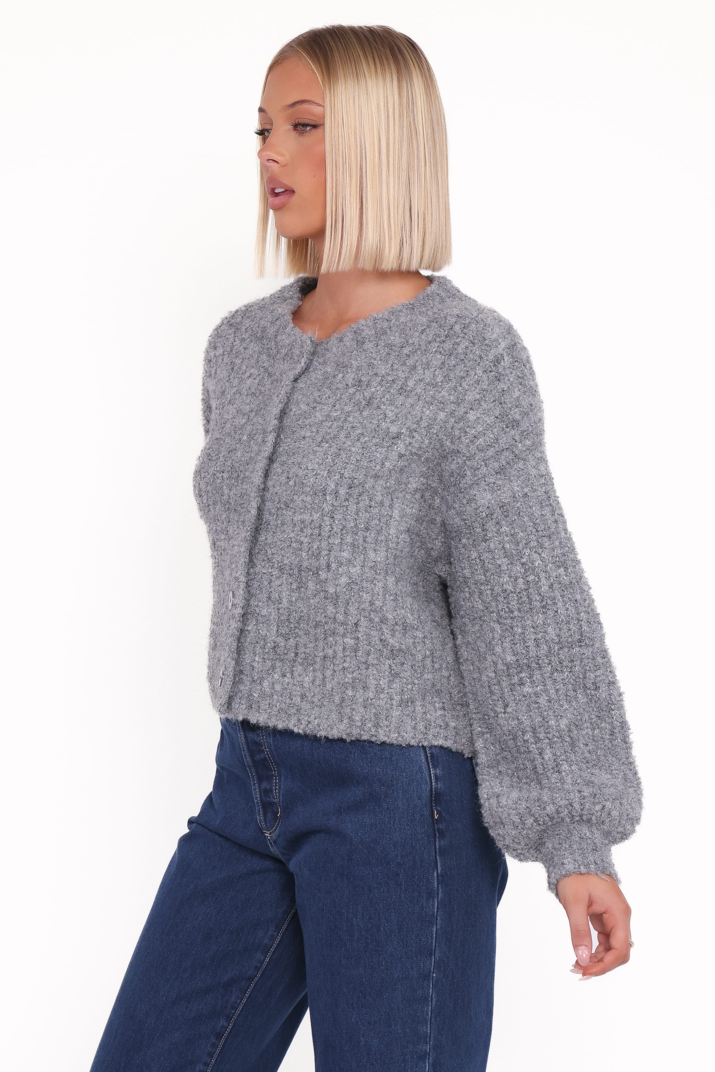Petal and Pup USA KNITWEAR Albertine Cardigan - Grey