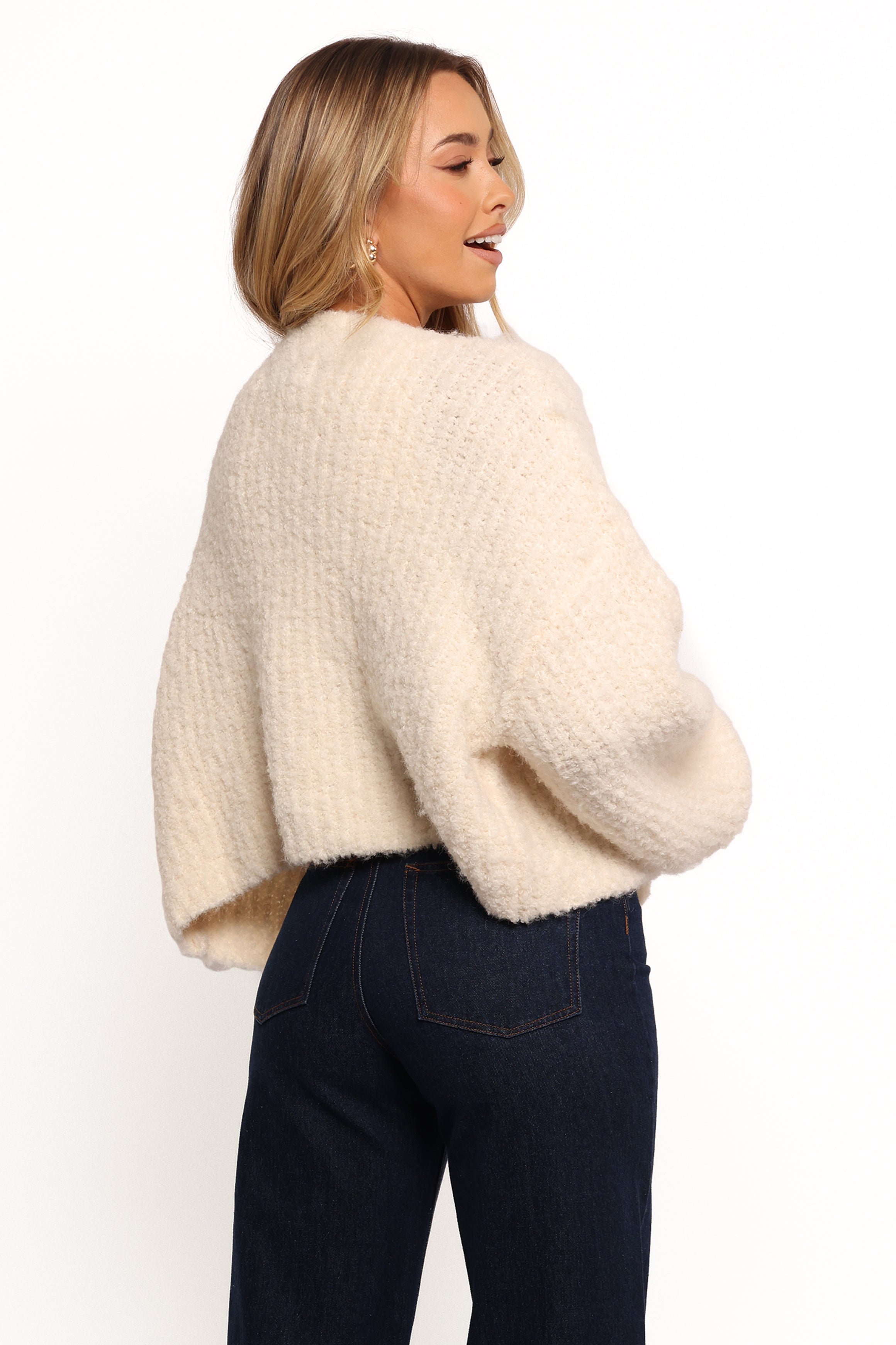 Petal and Pup USA KNITWEAR Albertine Cardigan - White