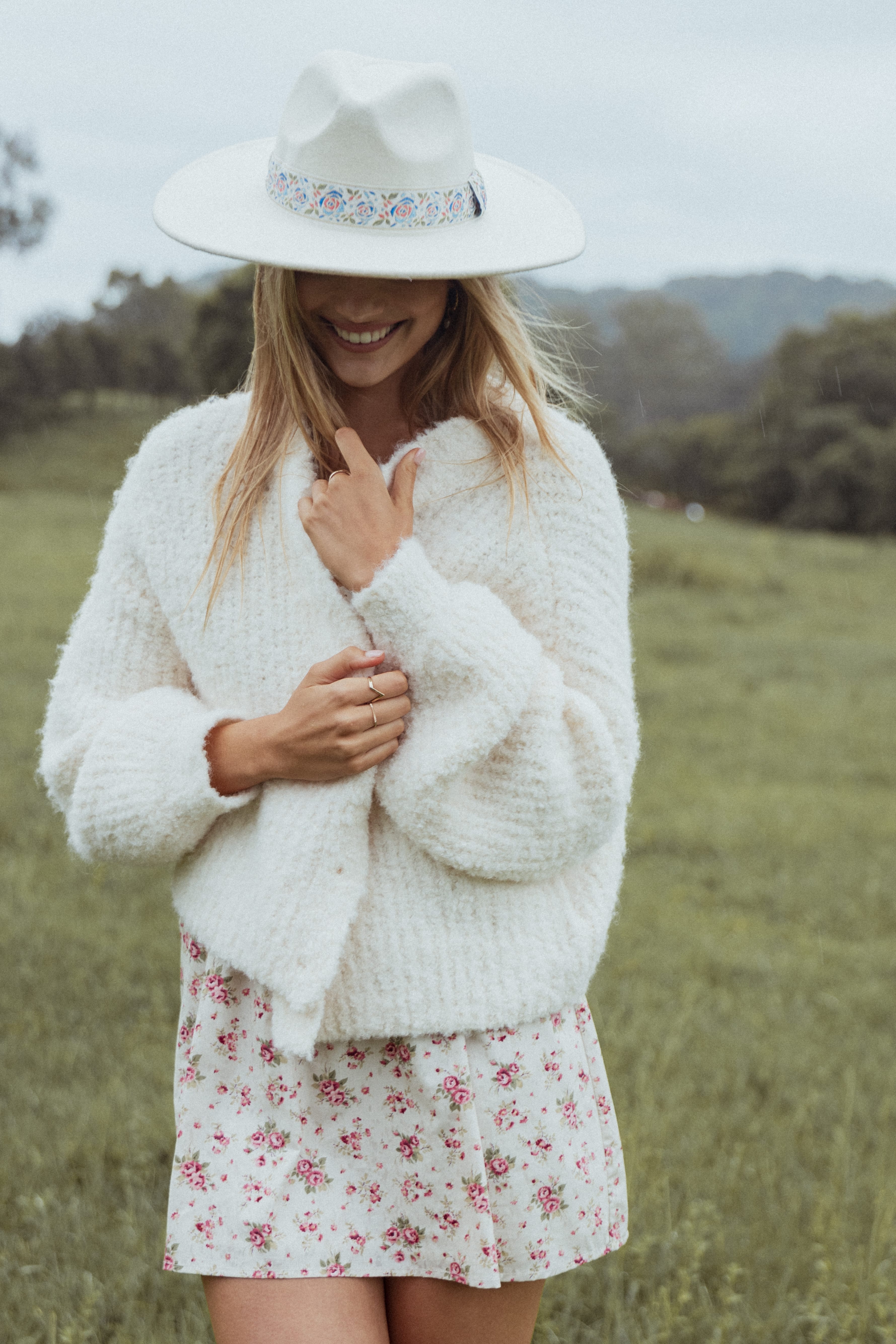 Petal and Pup USA KNITWEAR Albertine Cardigan - White