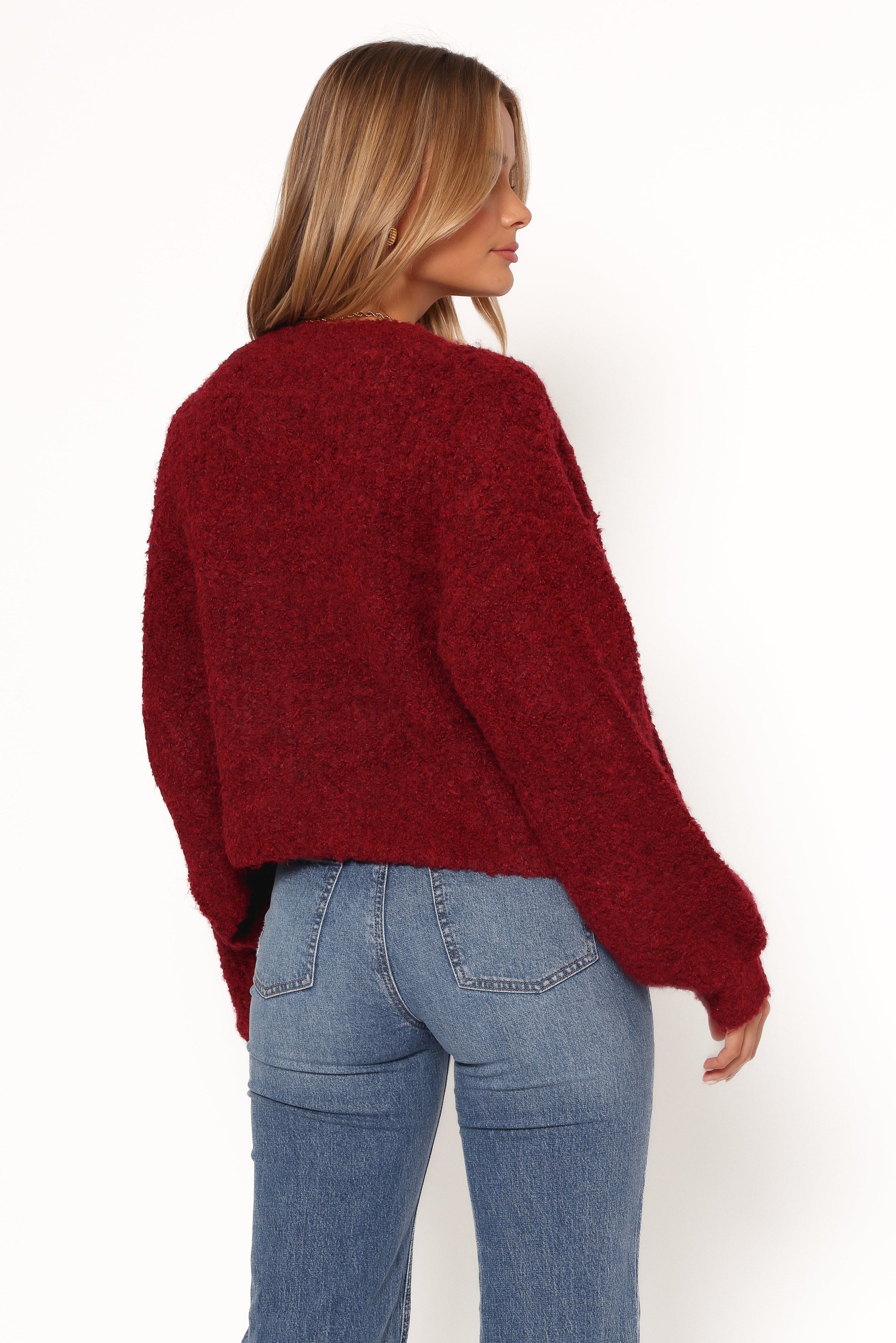 Petal and Pup USA KNITWEAR Albertine Cardigan - Wine