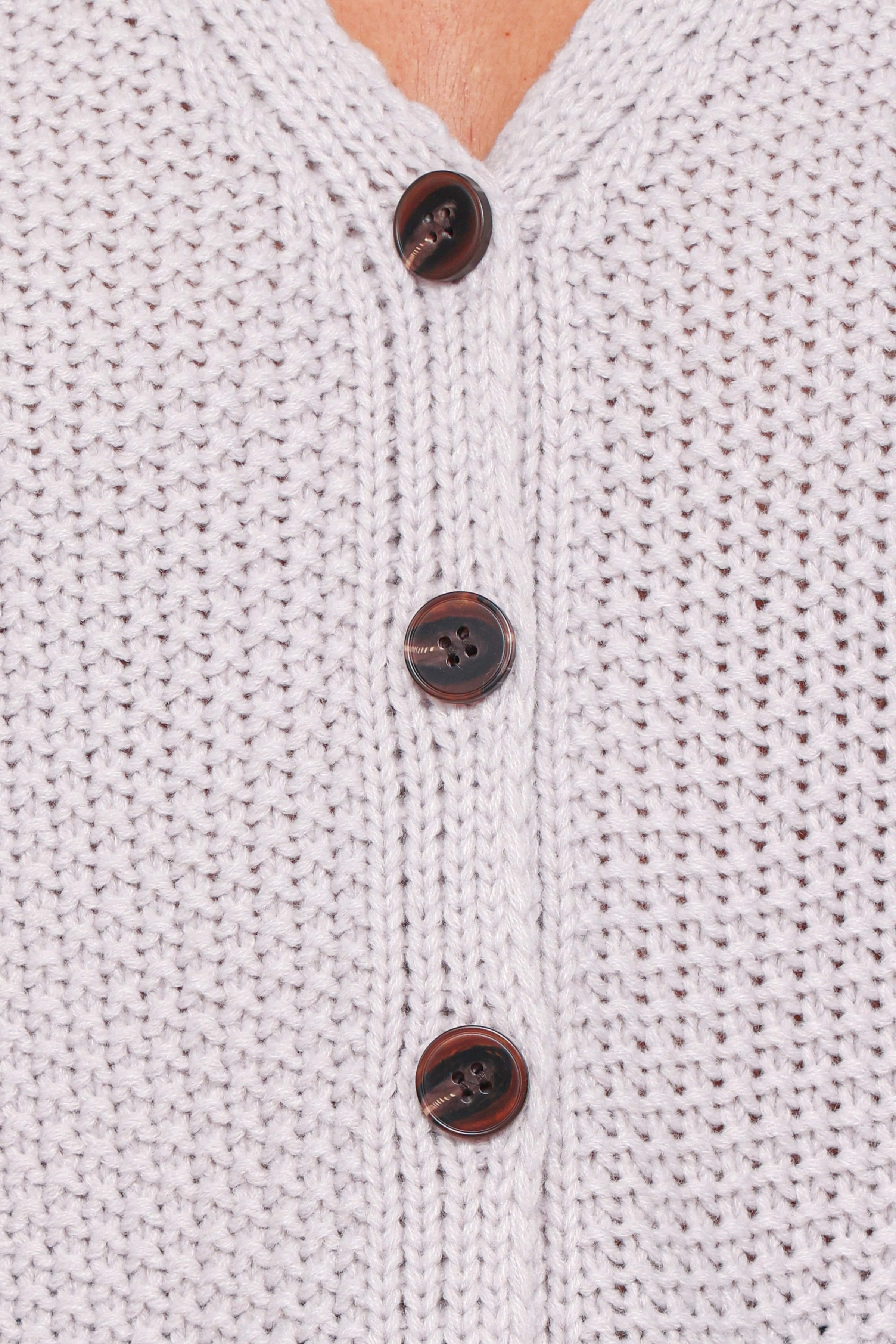 Petal and Pup USA KNITWEAR Arcadia Floral Cardigan - Light Grey
