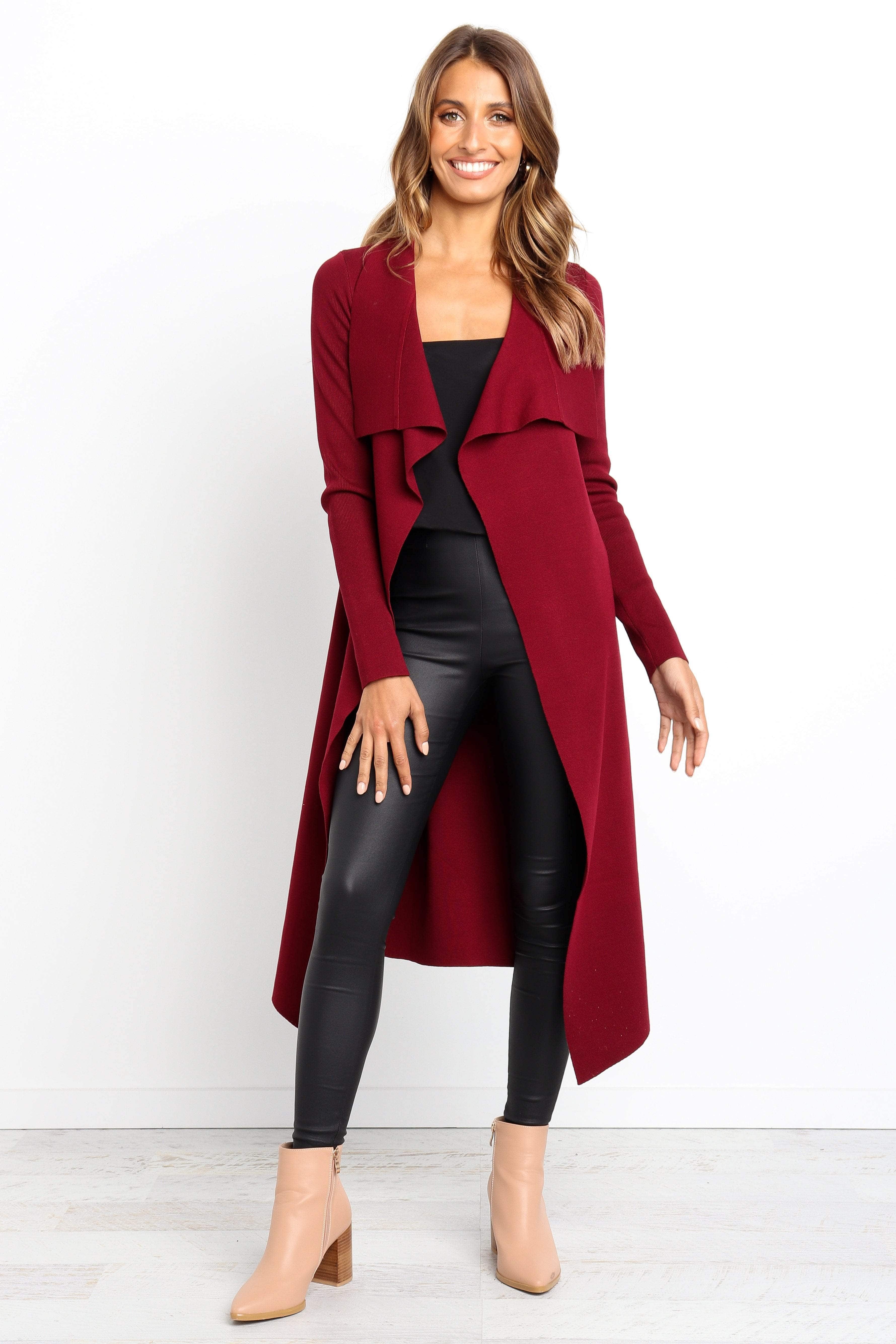 Petal and Pup USA KNITWEAR Audrina Cardigan - Berry