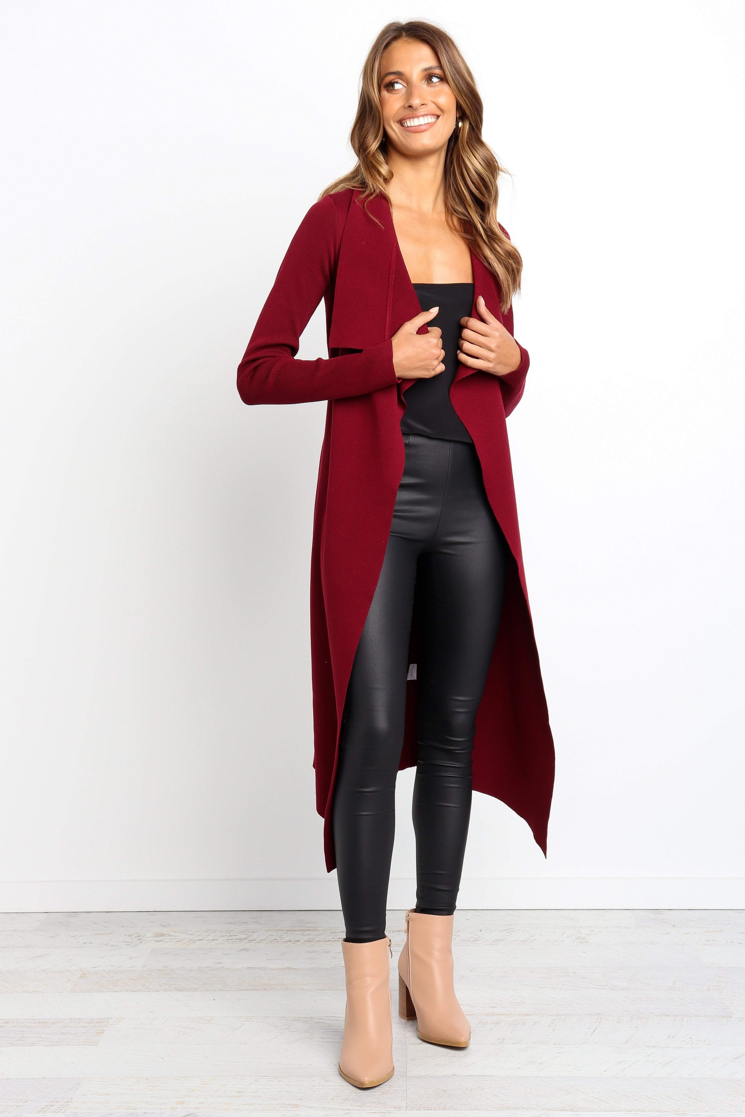 Petal and Pup USA KNITWEAR Audrina Cardigan - Berry