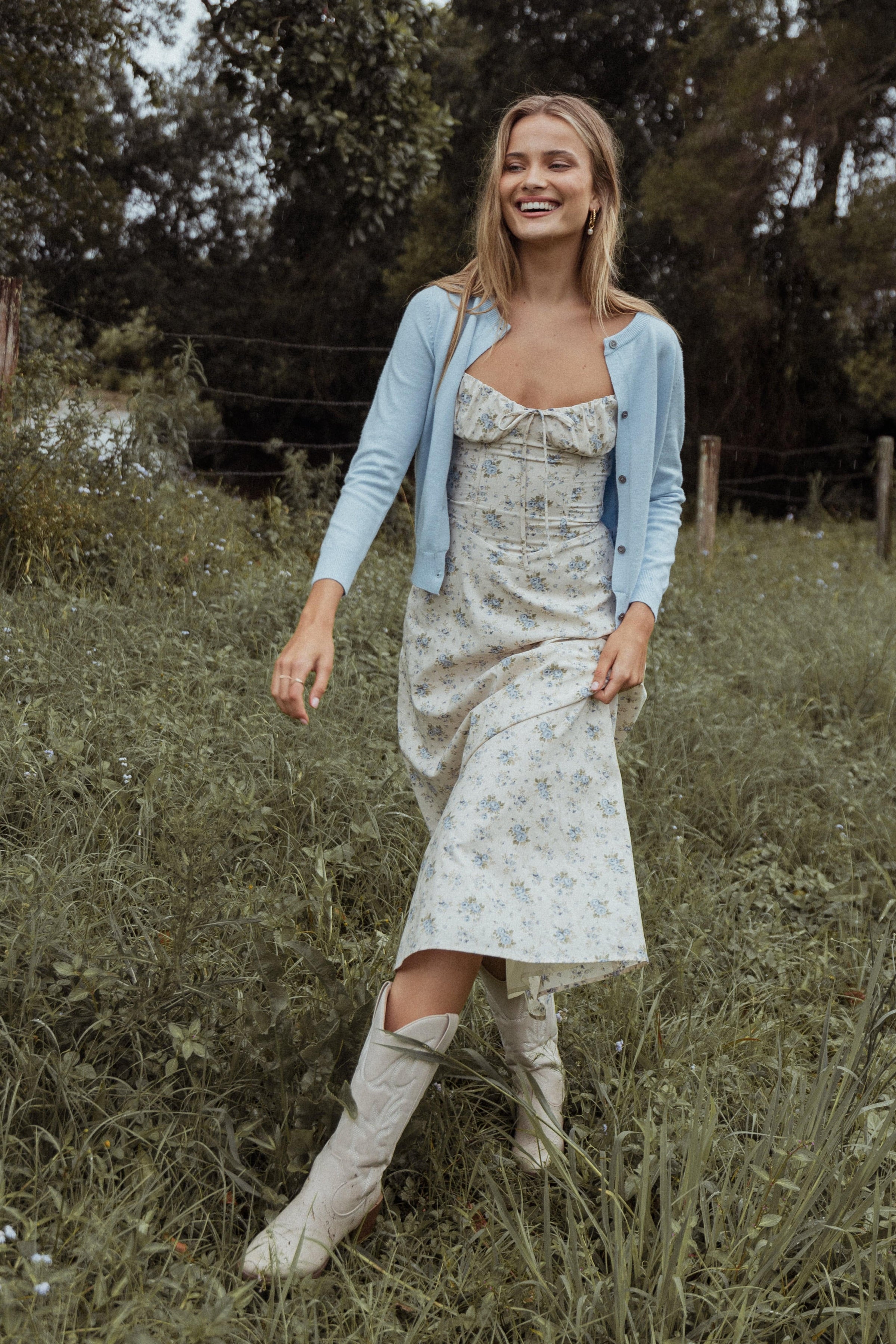 Petal and Pup USA KNITWEAR Bliss Cardigan - Pale Blue (Hold for Rack)