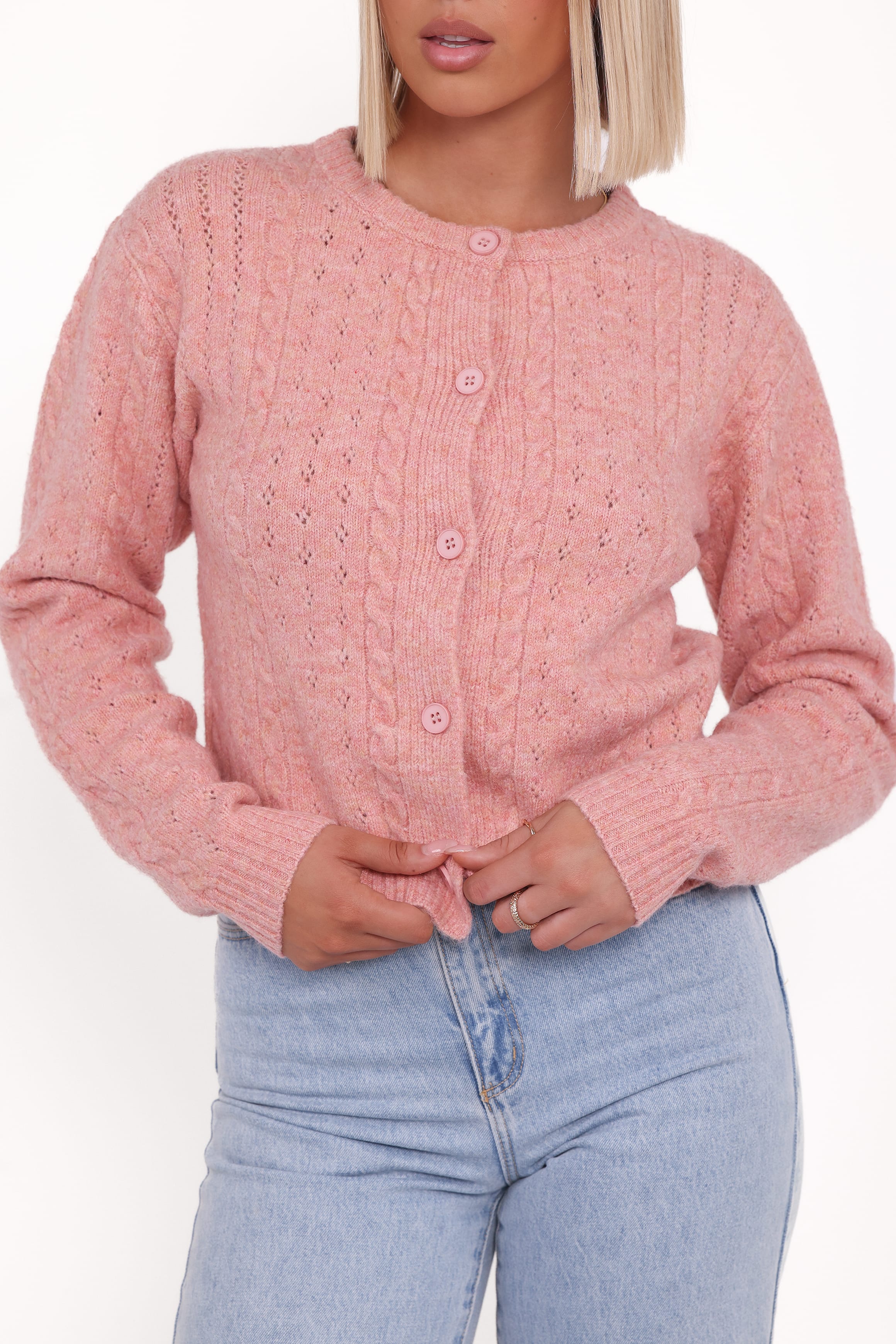 Petal and Pup USA KNITWEAR Bonnie Cardigan - Pink