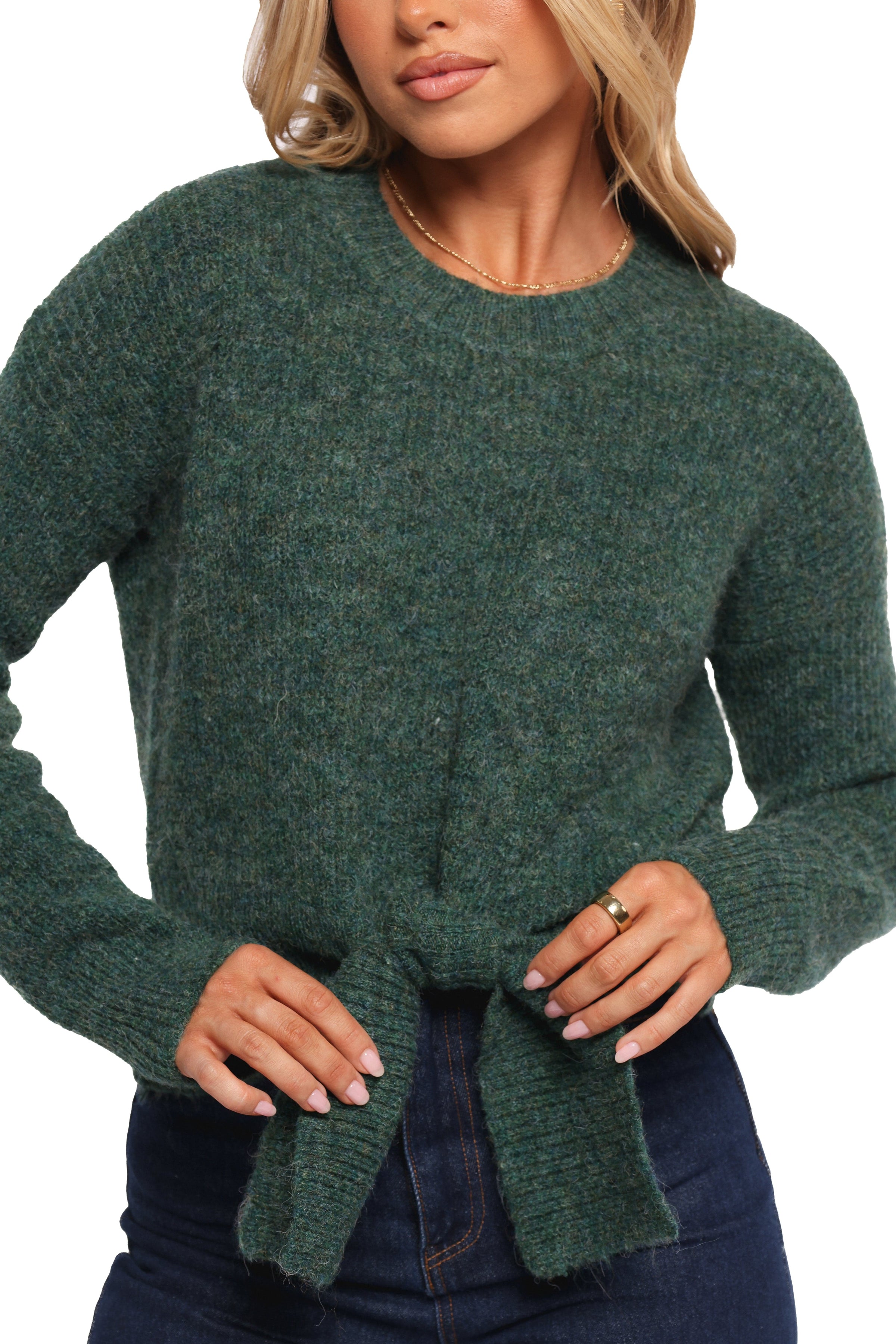 Petal and Pup USA KNITWEAR Captivate Knit Sweater - Emerald