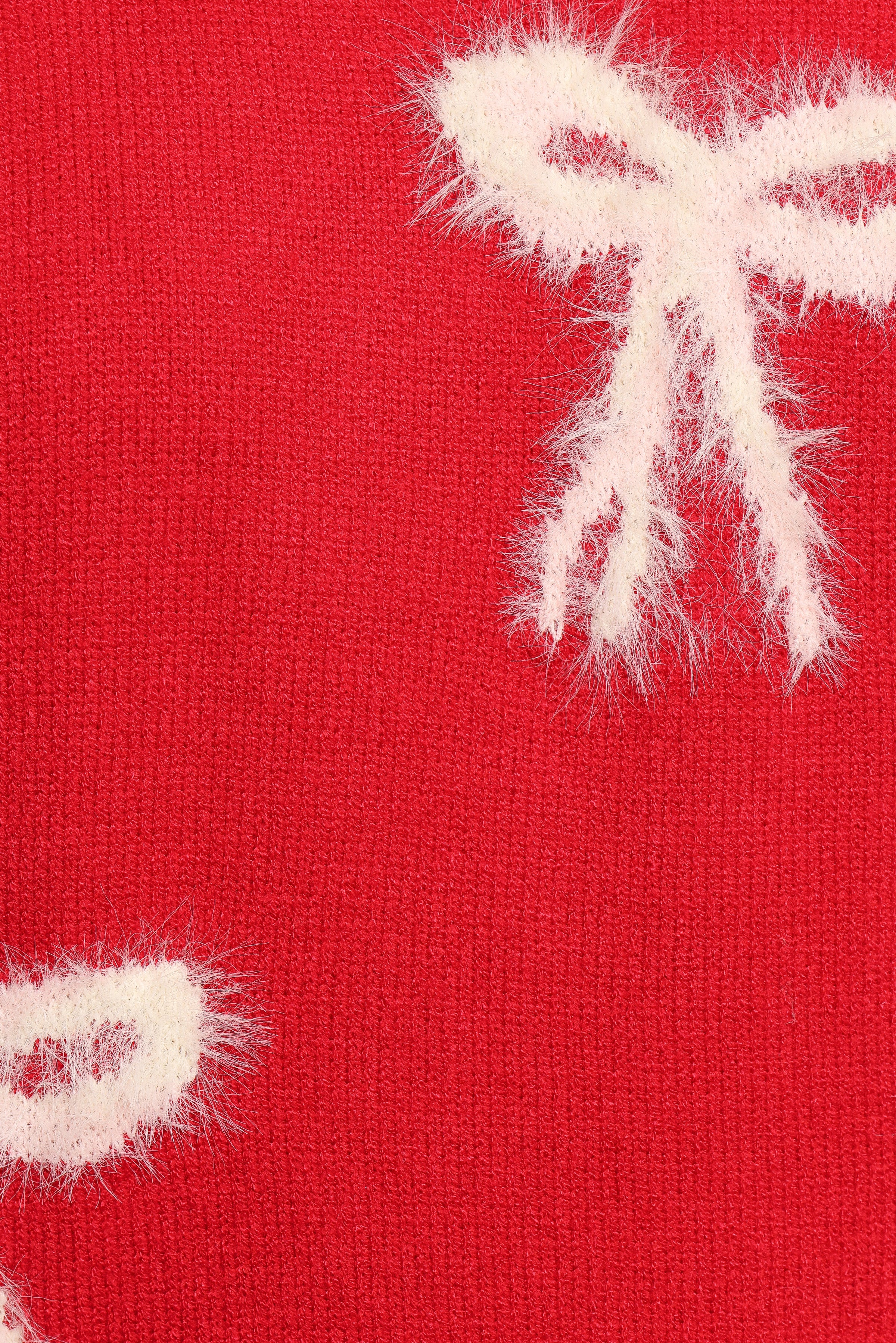 Petal and Pup USA KNITWEAR Cherish Ruffle Sleeve Bow Knit Sweater - Red